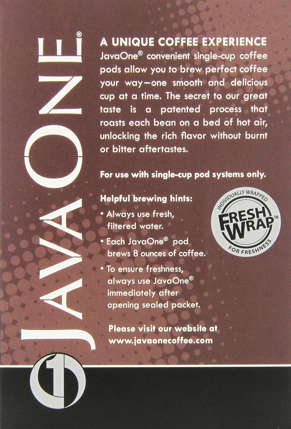 Java One Kona Blend, Light Roast Coffee, 12-Count Pods , 3.3 Oz (Pack of 6)