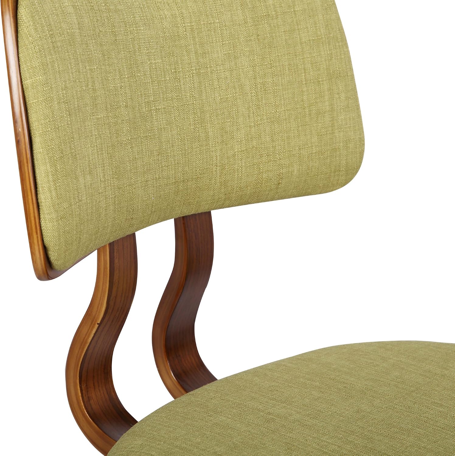 Armen Living Jaguar Dining Chair in Charcoal Fabric and Walnut Wood Finish,Charcoal/Walnut Finish 20D x 18W x 29H in