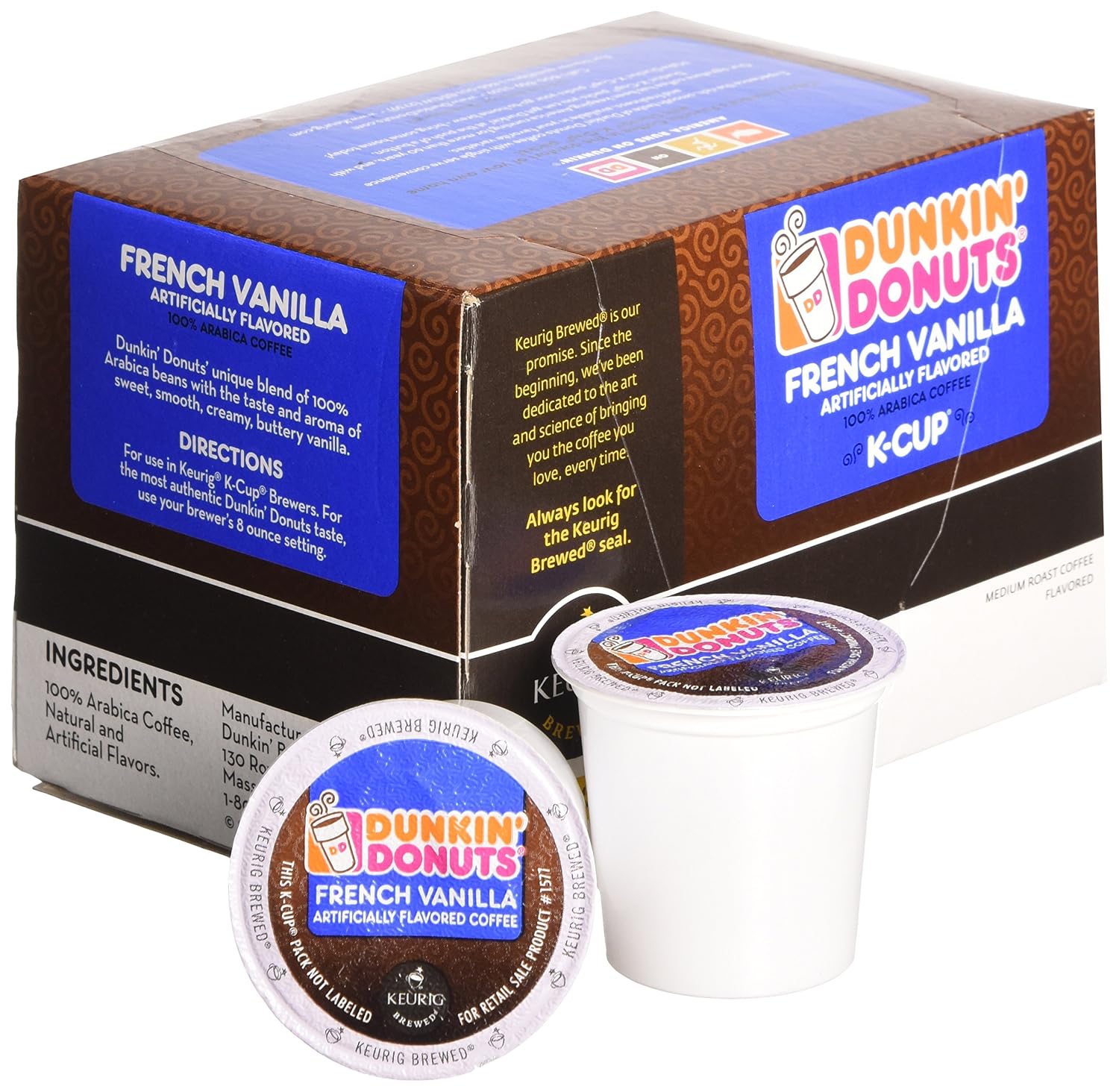 Dunkin' Donuts 2091512 Original Blend Coffee K-Cup Pods Medium Roast 44/Box (006933)