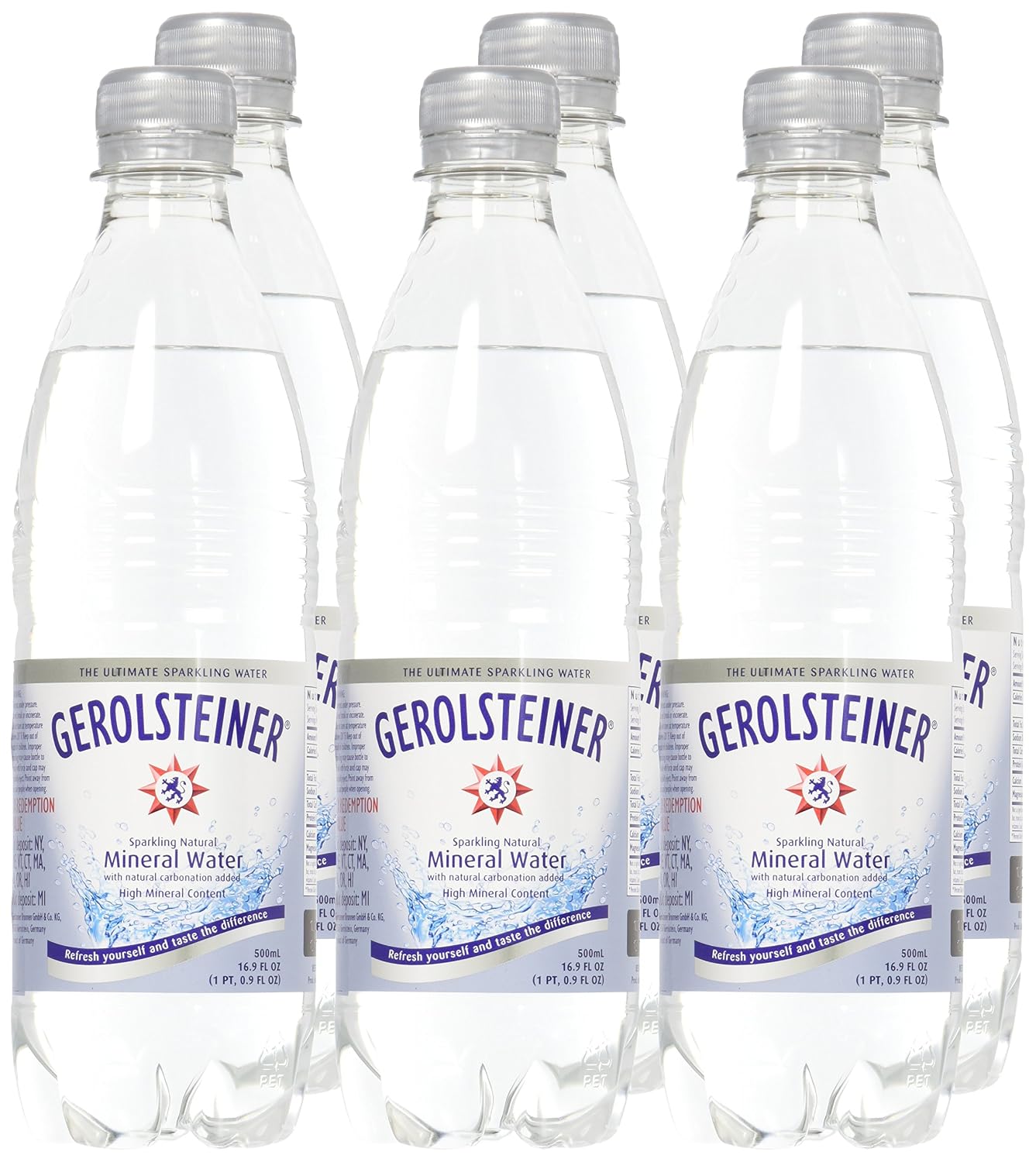 Gerolsteiner, Water Sparkling, 17 Fl Oz, 6 Pack
