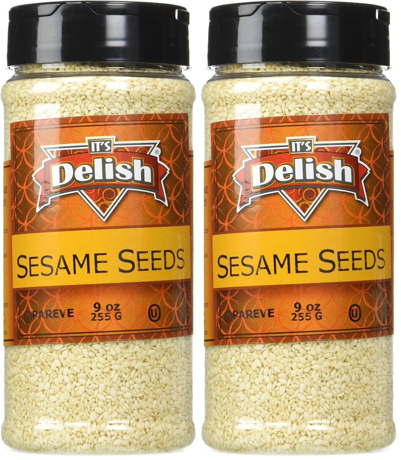 Sesame Seeds White (Hulled) by Its Delish, 9 Oz. Medium Jar