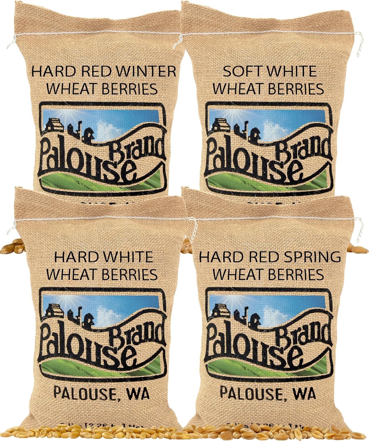 Palouse Brand Certified Glyphosate Residue Free Hard White Wheat Berries | 5 LBS | Non-GMO Project Verified | Kosher