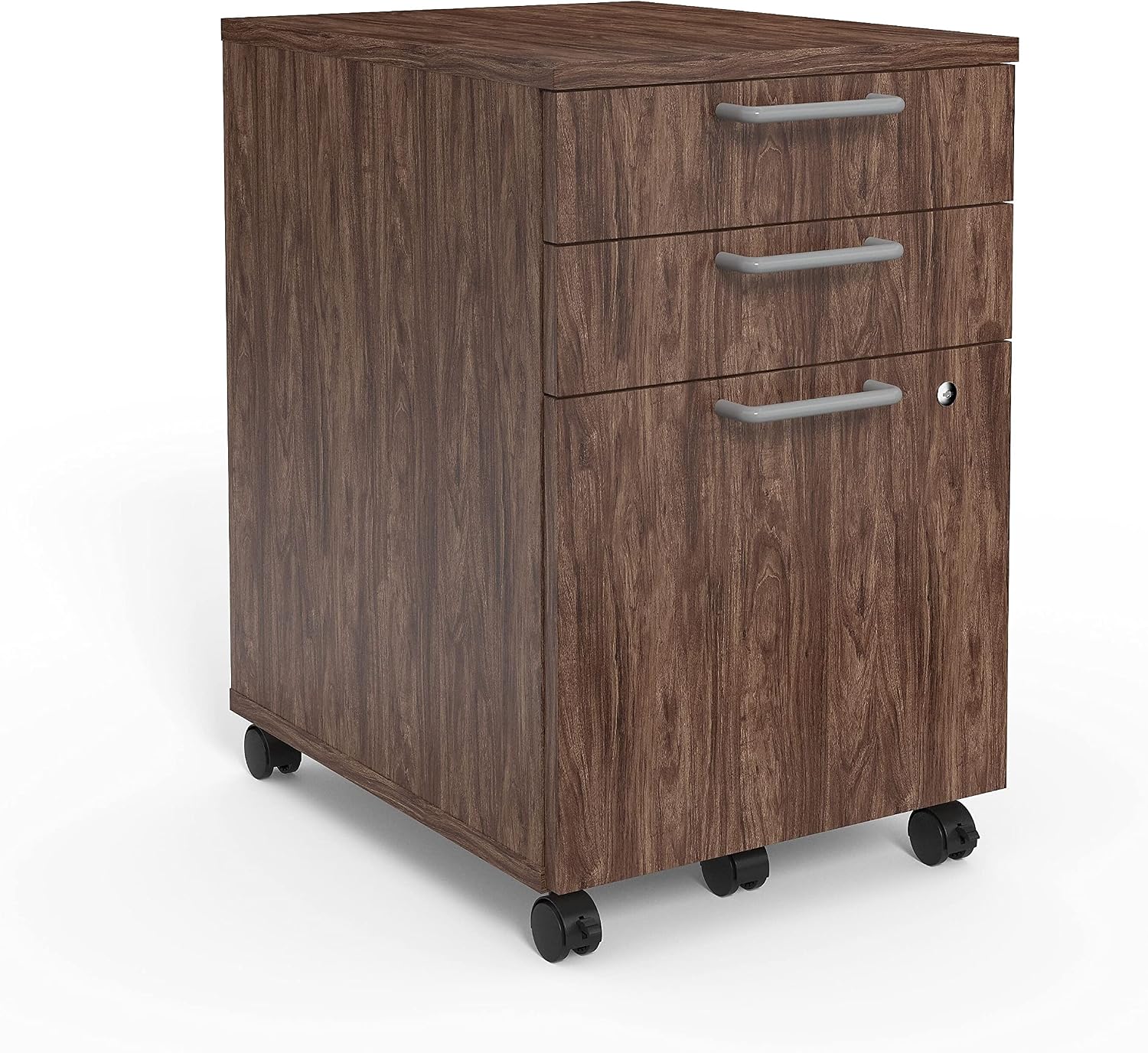 Union & Scale Staples Essentials 3-Drawer Vertical File Cabinet, Letter & Legal Size Documents, Lockable & Mobile, 21.3" D x 15.6" W x 24.3" H, Natural