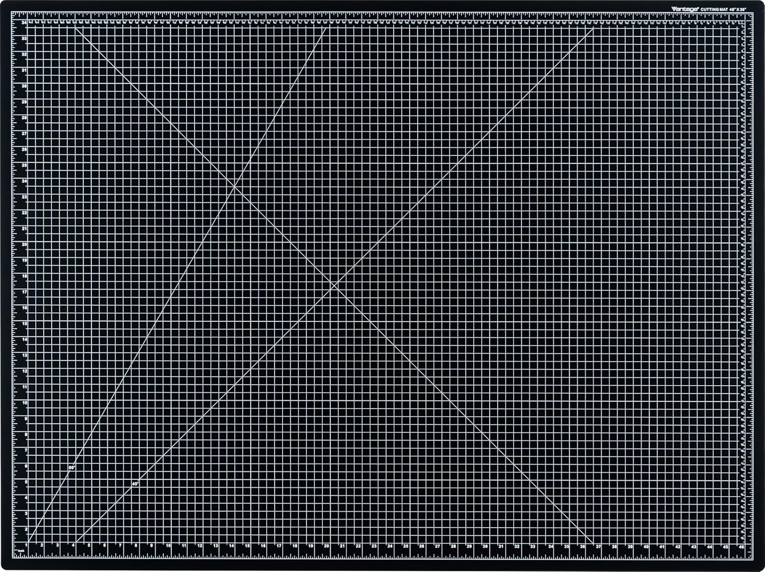 Dahle Vantage 10673 Premium Self-Healing Cutting Mat, 24"x36", 1/2" Grid, 5 Layers for Max Healing, Perfect for Crafts & Sewing, Black
