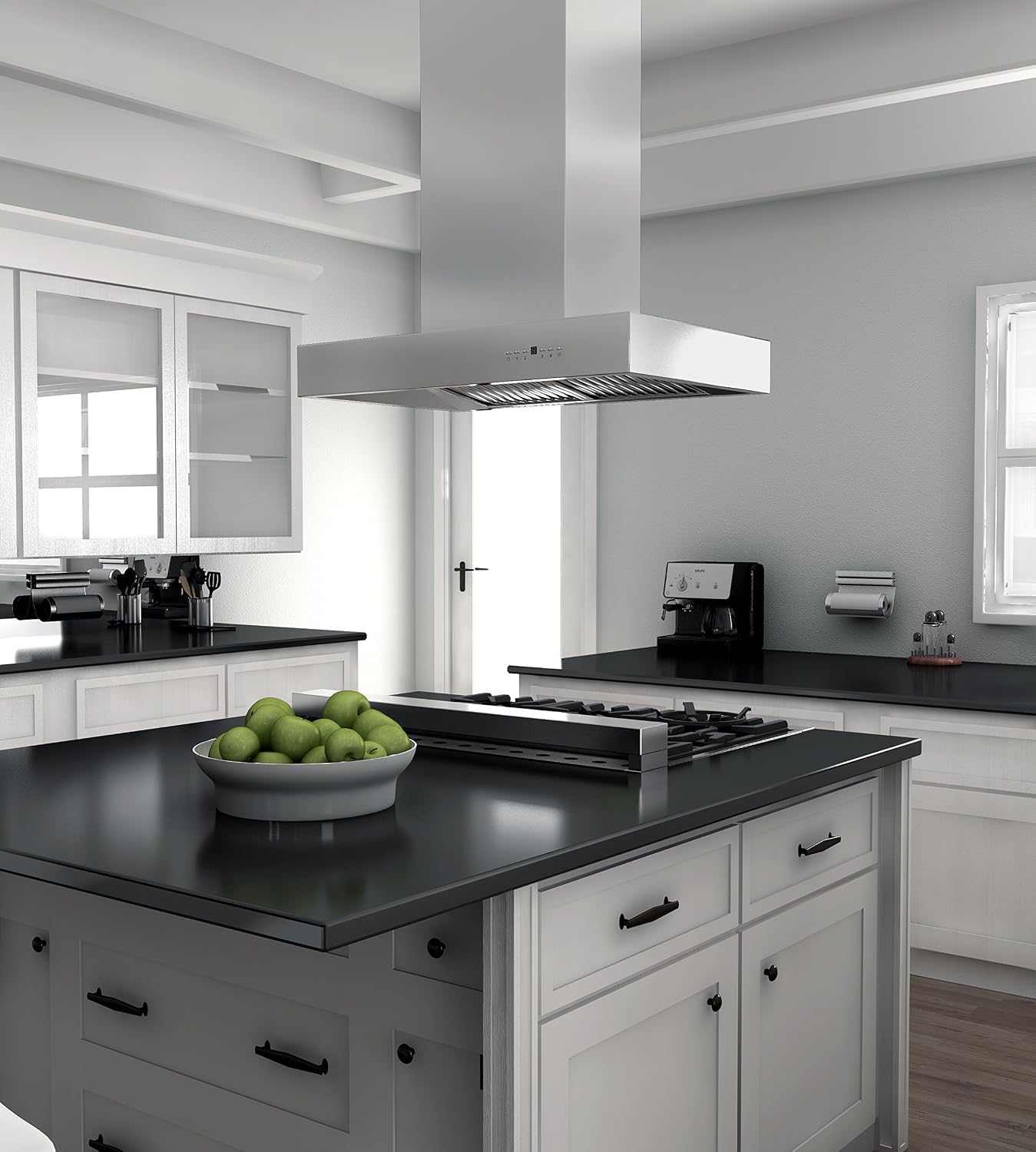 ZLINE Kitchen and Bath 42 in. 700 CFM Ducted Island Mount Range Hood in Stainless Steel KECOMi-42