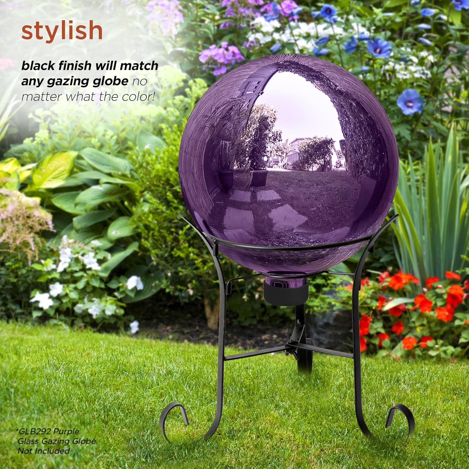 Alpine Corporation 12" Tall Indoor/Outdoor Roman Column Gazing Globe Display Stand