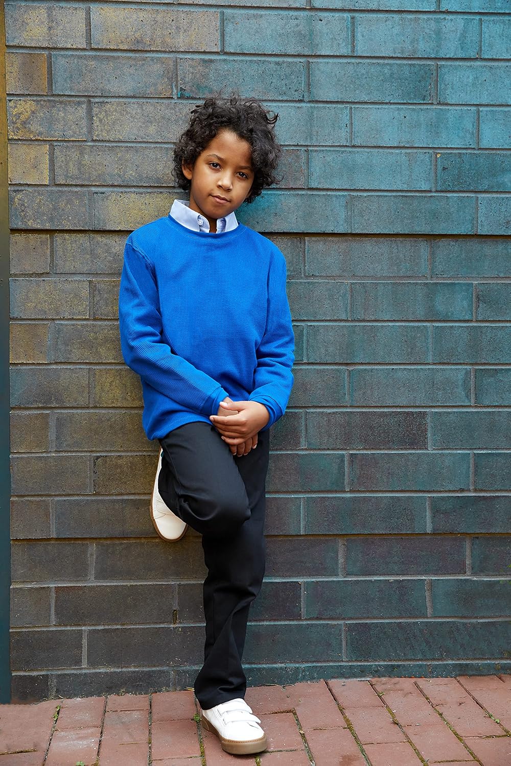 French Toast Boys' Adjustable Waist Relaxed Fit Twill Pant | school uniform pants, no need to iron, double knees for durability, typically fit boys ages 2-14