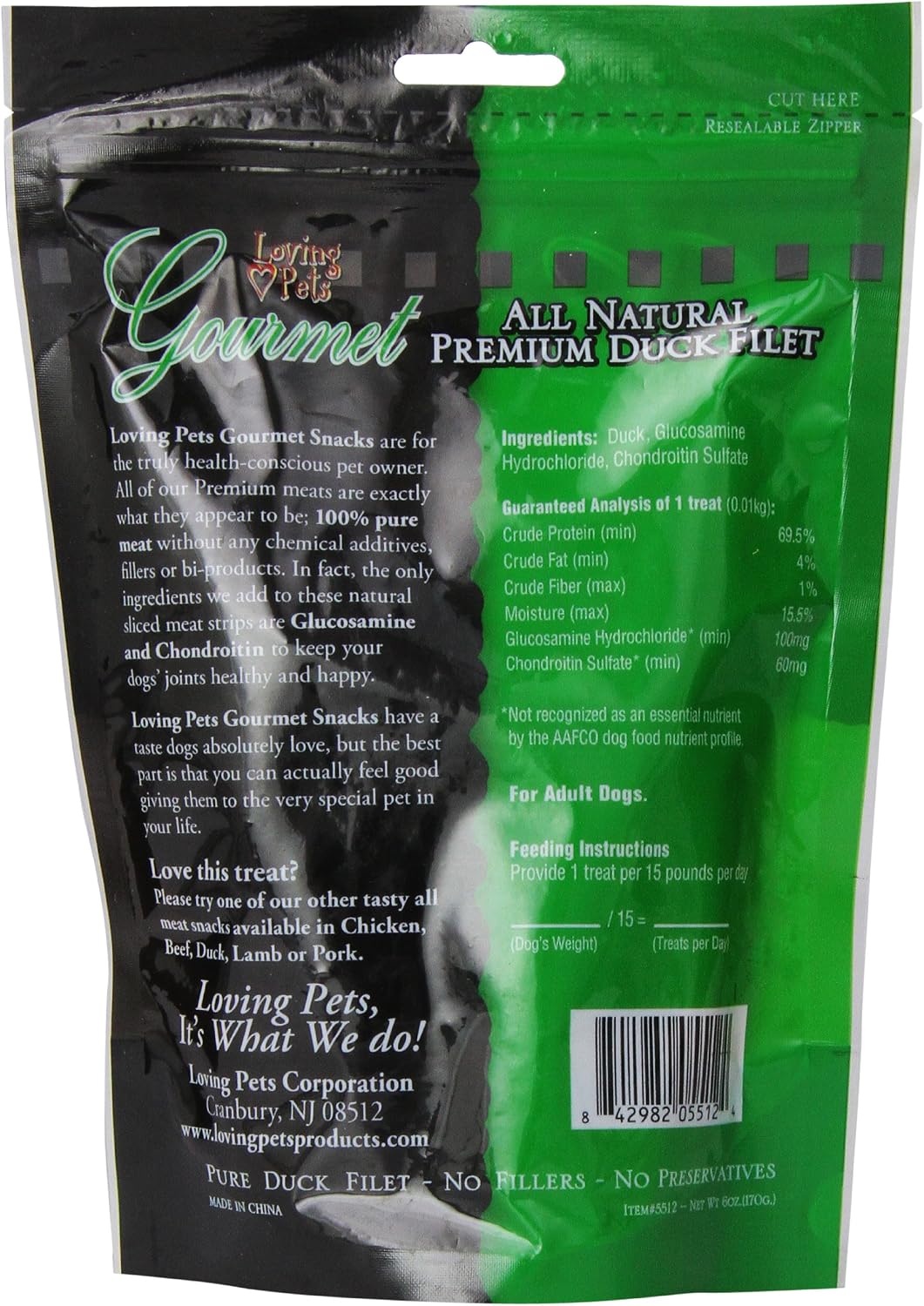 Loving Pets Gourmet All Natural Premium Sweet Potato and Chicken Wraps with Glucosamine and Chondroitin, Dog Treats, 8oz