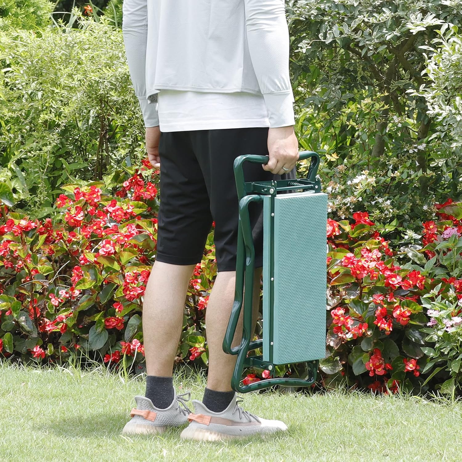 Folding Garden Kneeler Bench, Heavy Duty Garden Stool Kneeling Pad, Bench Seat for Kneeling to Prevent Knee Pain