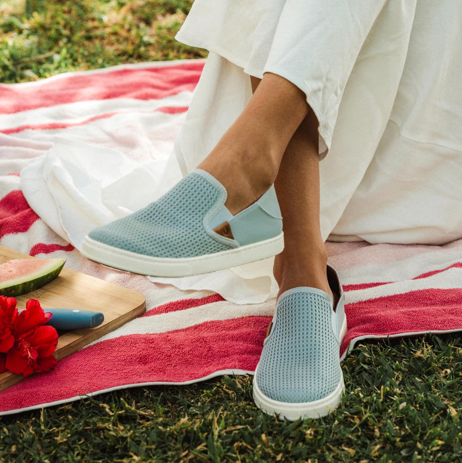 OluKai Pehuea Women's Slip On Sneakers, Casual Everyday Shoes