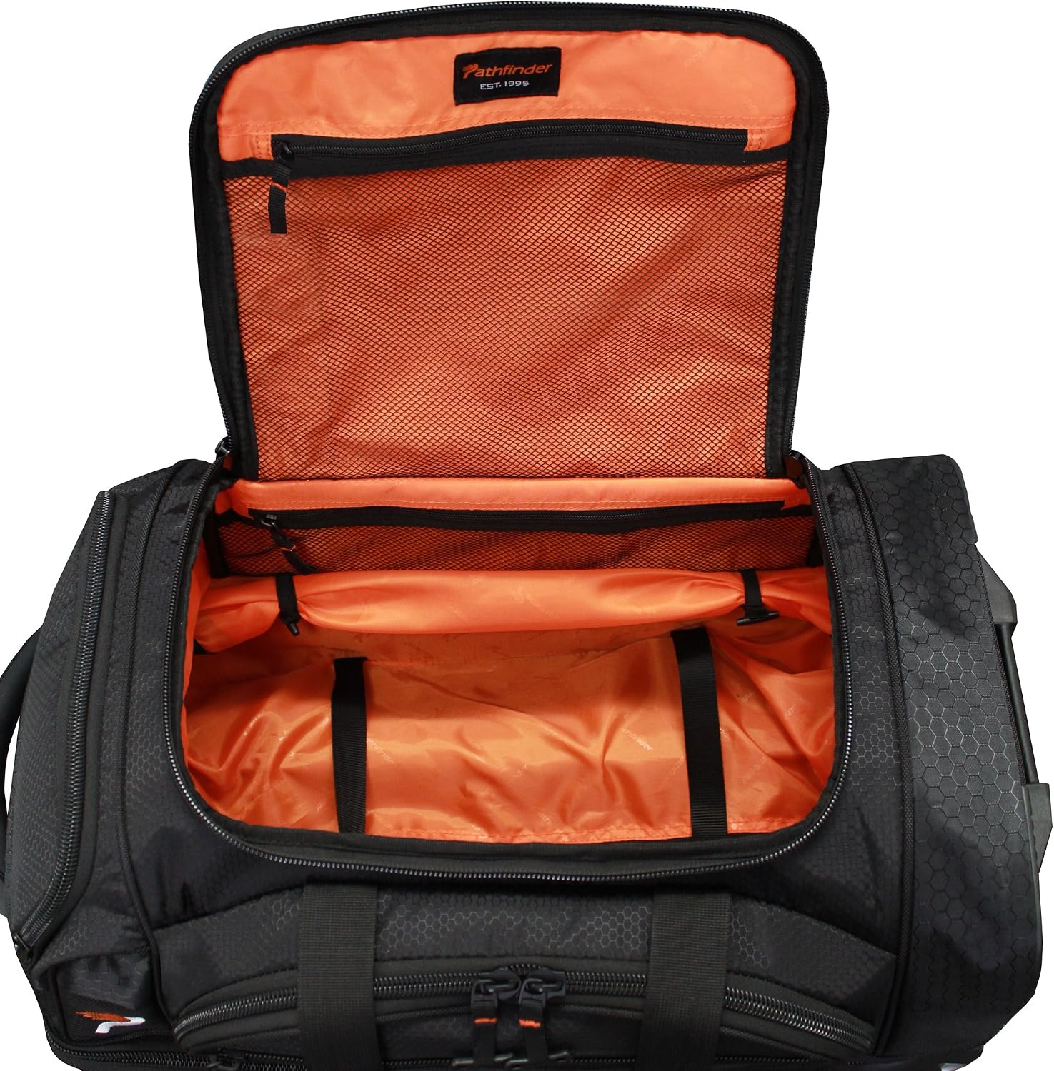 Pathfinder Gear 26 Inch Rolling Drop Bottom Duffel, Black, One Size