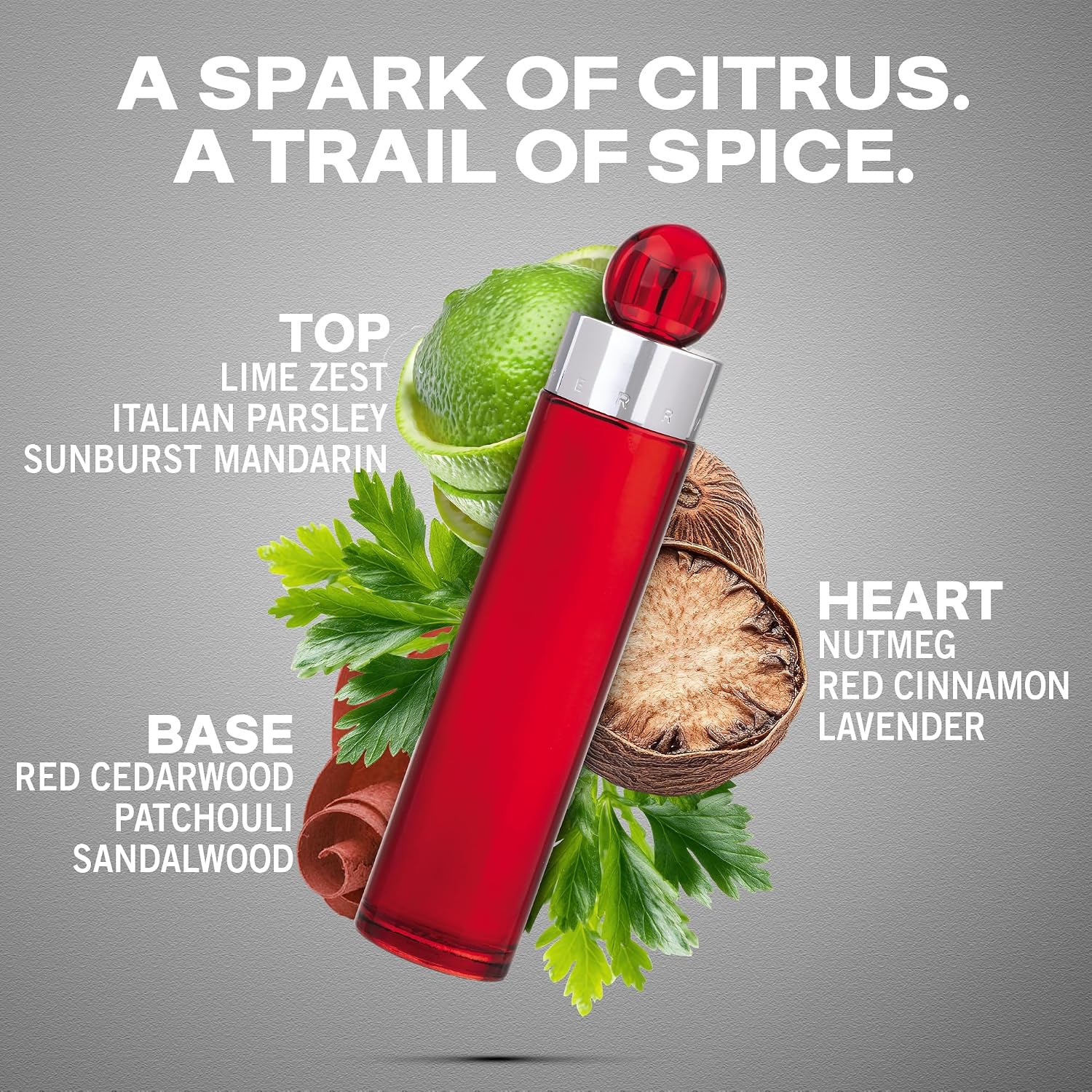 Perry Ellis 360° Red Eau De Toilette Spray for Men - Mens Cologne, Long Lasting Perfume, EDT, Fragrance with Notes of Clove