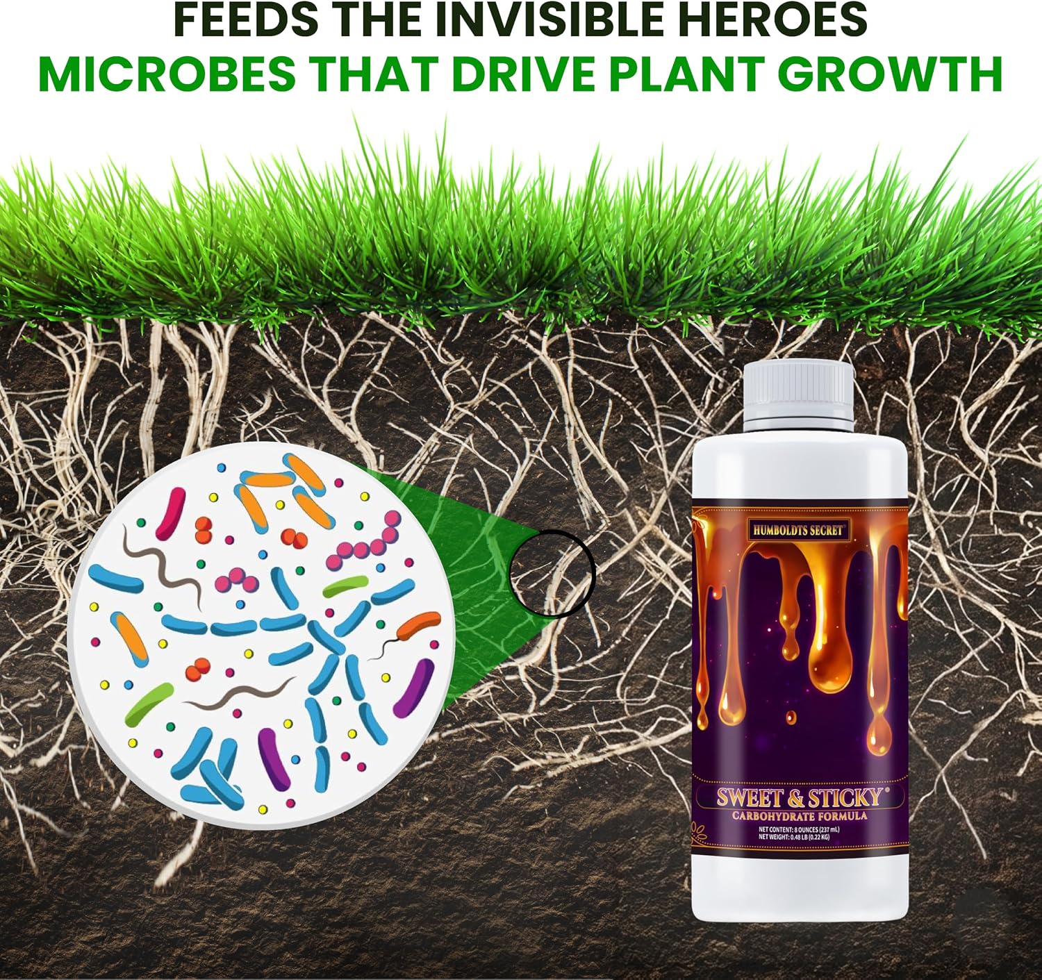 Humboldts Secret Sweet & Sticky Carbohydrate and Saccharide Plant Energy Additive | Indoor and Outdoor Plant Nutrients Enhancer for Growth and Aroma | Boosts Flavor and Development | 32 Ounce