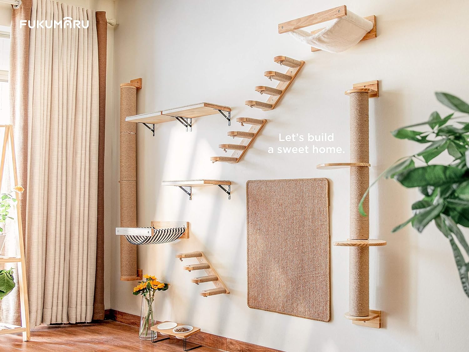 FUKUMARU Hammock Wall Mounted Cat Beds and Perches
