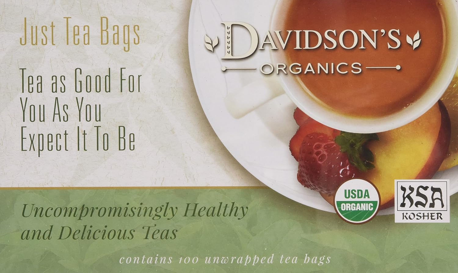 Davidson's Organics, Yerba Mate, 100-count Unwrapped Tea Bags