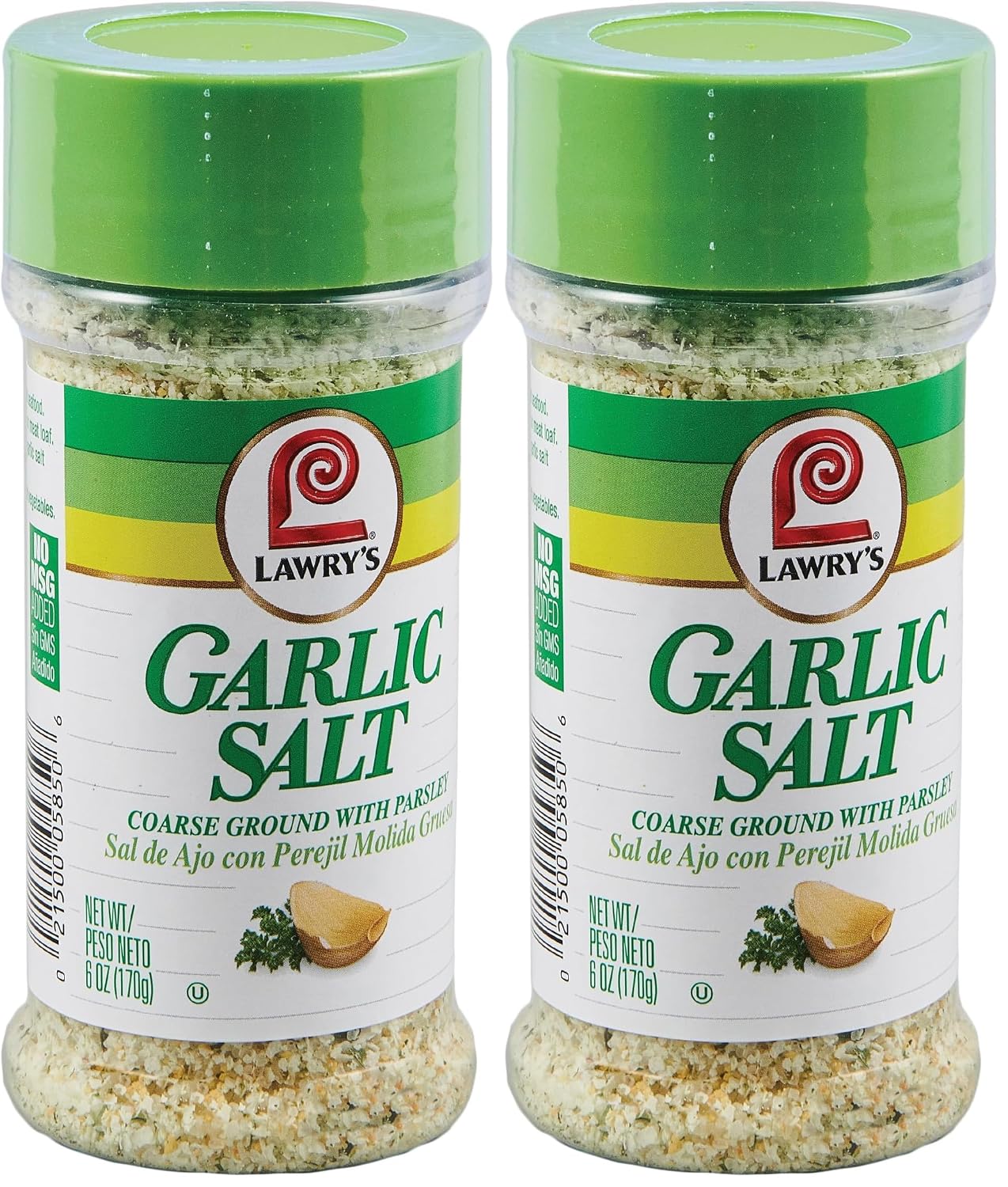 Lawry's Coarse Ground with Parsley Garlic Salt, 6 oz (Pack of 12)