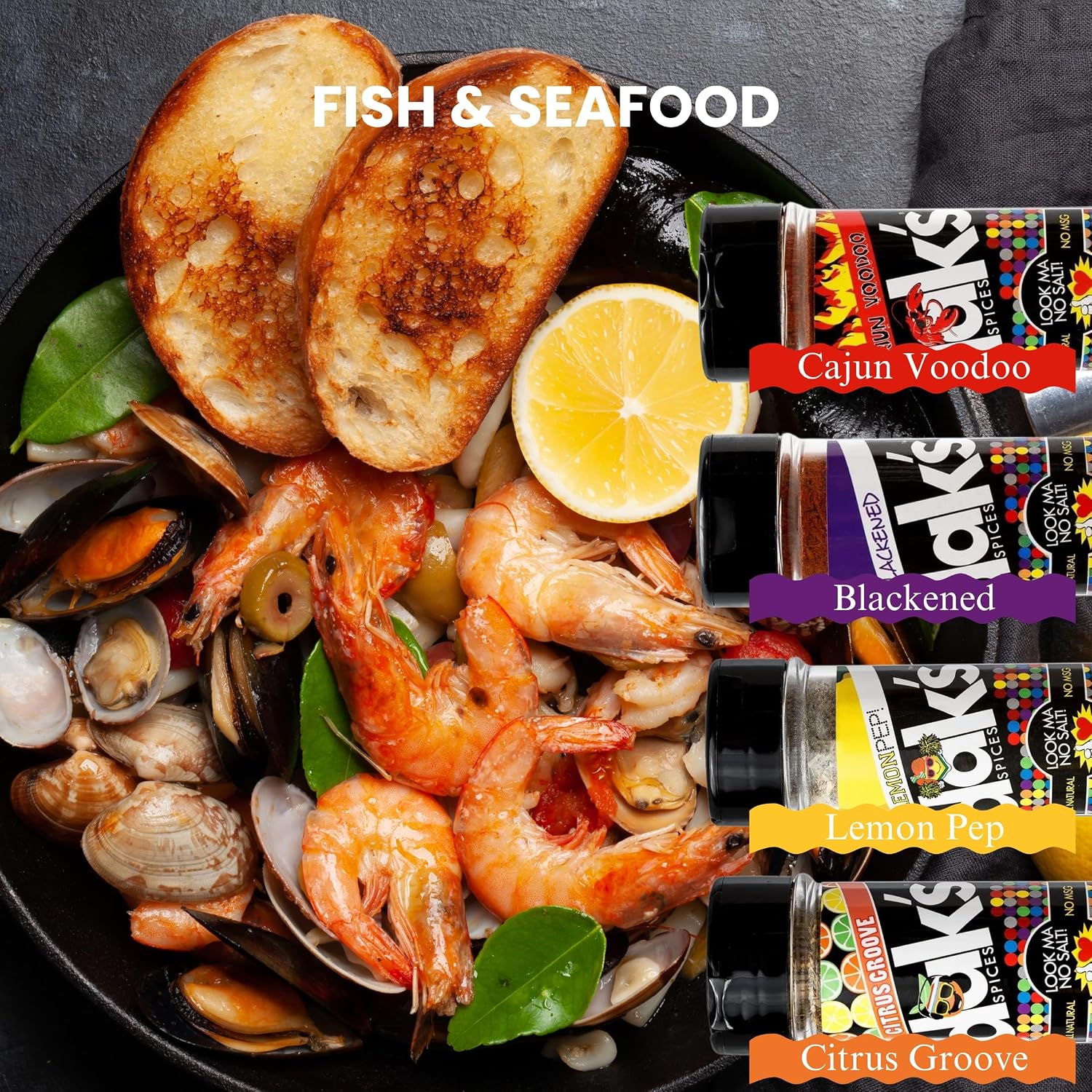 DAK's Spices 6 Pack Seasoning Blends | 100% Salt Free Spices | Premium & Healthy Seasoning | MSG Free, Preservative Free