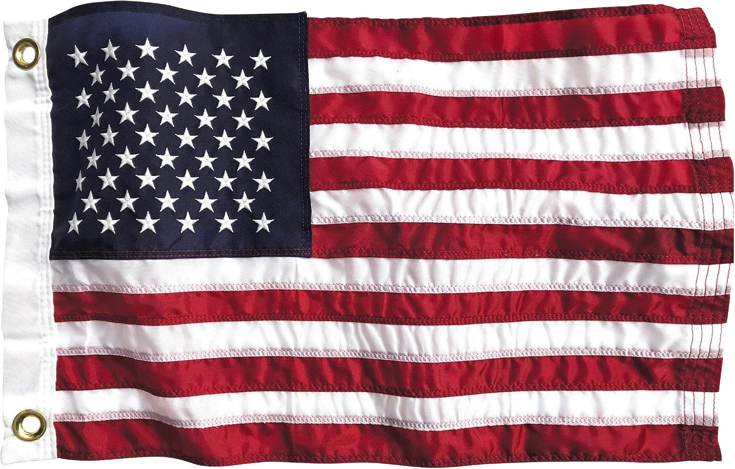 4x6 ft Heavy-Duty American Flag – 100% Made in USA, FMAA Certified – UV-Resistant 210D Outdoor Nylon with Embroidered Stars, Sewn Stripes, Brass Grommets, Reinforced Fly End for 20–25 ft Poles