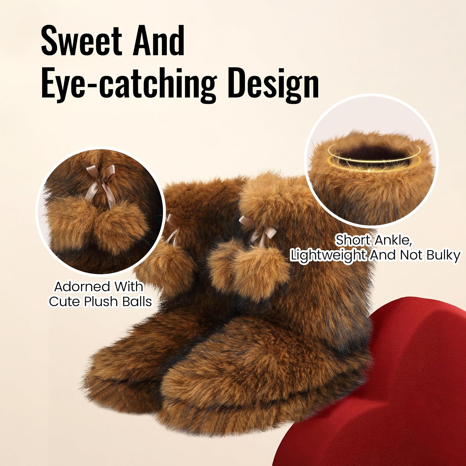 Home Slipper Women's Soft Fleece Plush Warm Indoor House Slipper Boots Shoes