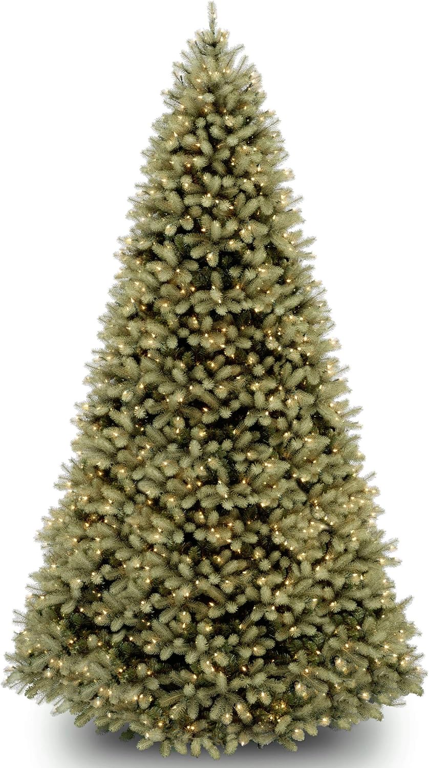 National Tree Company 7.5ft Pre-Lit Downswept Douglas Fir Christmas Tree | 750 LED Lights, 1,867 Tips, 10 Light Functions, PowerConnect, Foot Pedal, Includes Stand, Artificial, Green