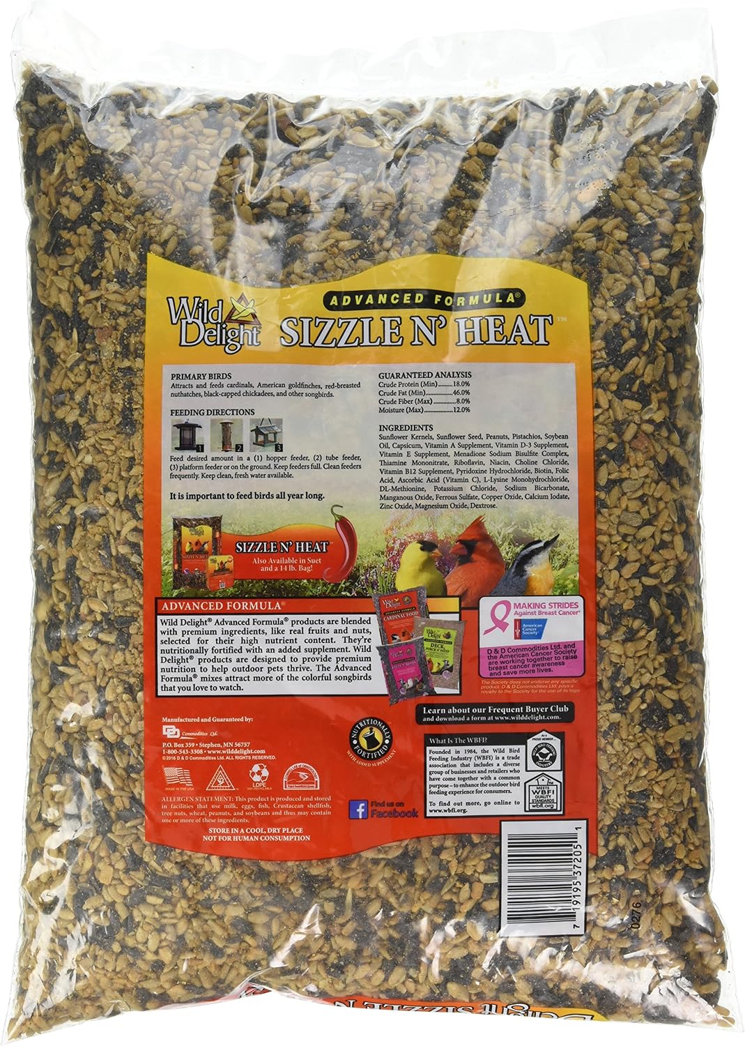 Wild Delight Deck, Porch N' Patio No Waste Bird Food, 5 lb, (374050)