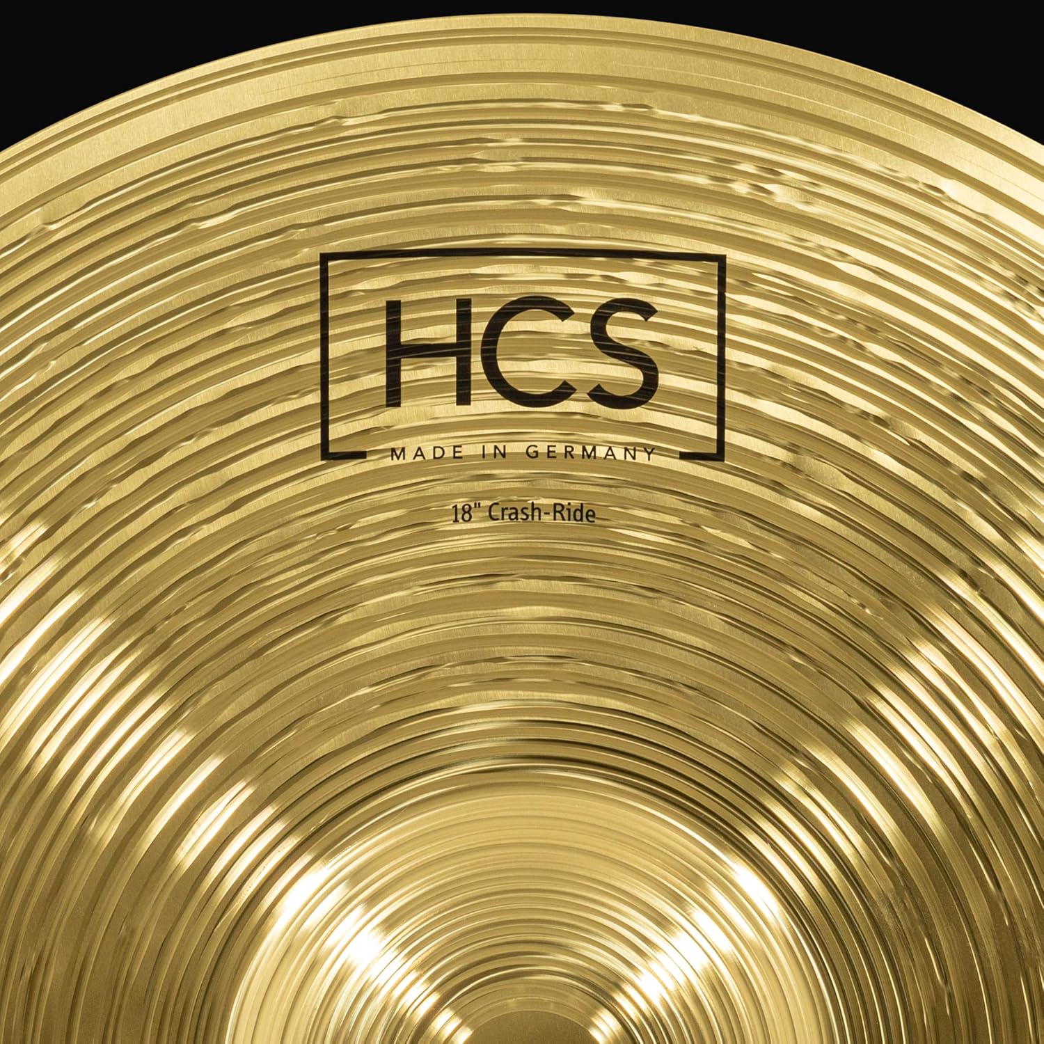 Meinl 18" Crash/Ride Cymbal - HCS Traditional Finish Brass for Drum Set, Made in Germany, 2-YEAR WARRANTY (HCS18CR) | Durable Brass Alloy