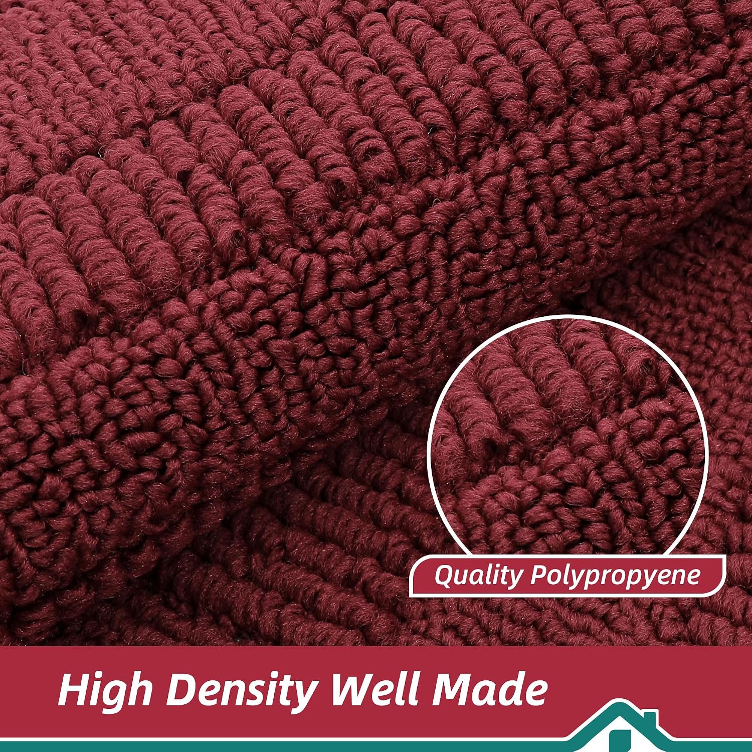 BEQHAUSE 30x18 Inch Kitchen Rugs Non Slip Washable Kitchen Sink Rug, Green