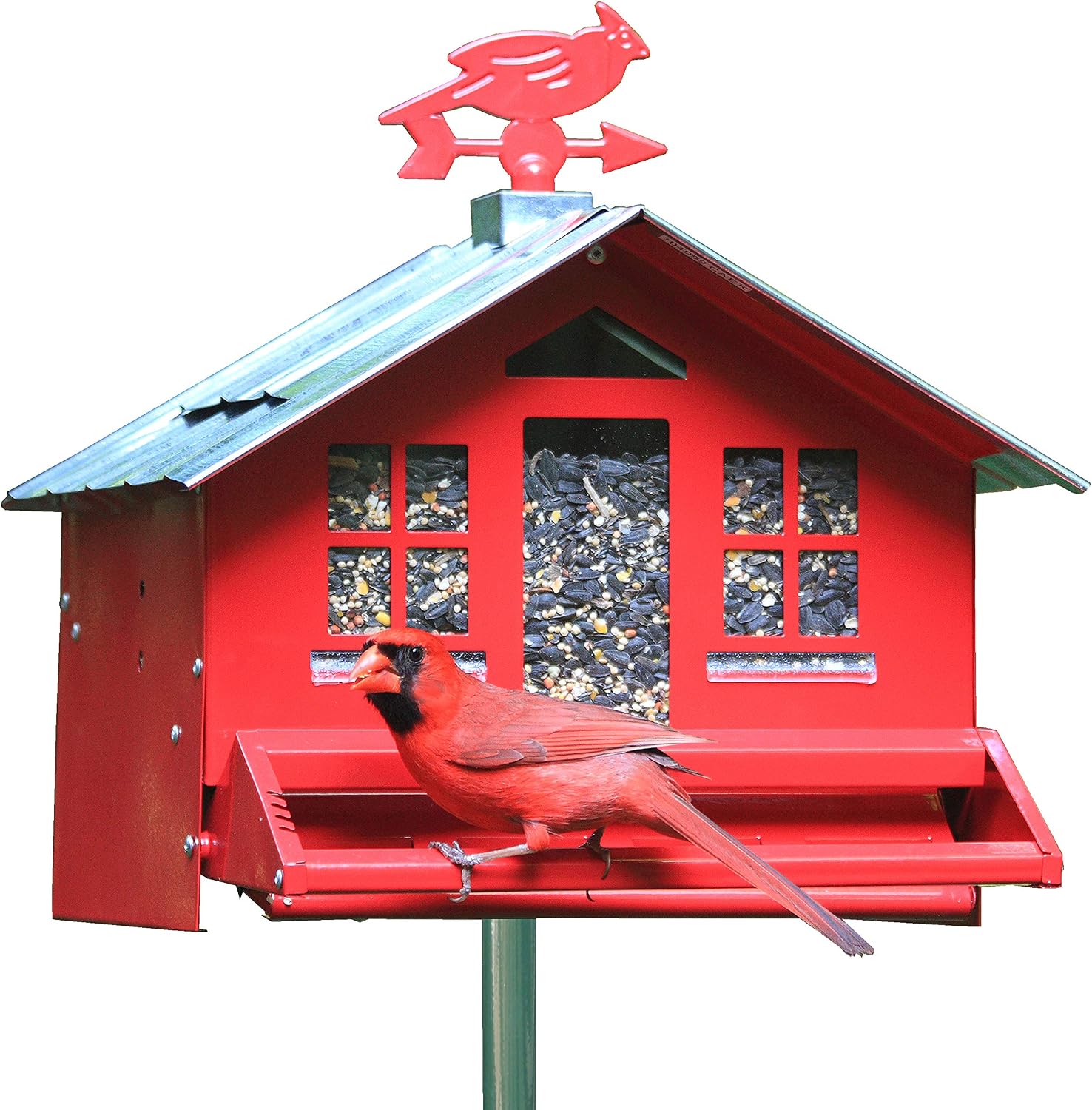 Perky-Pet Squirrel-Be-Gone II Country Style Bird Feeder, 8 lb Seed Capacity | Weight-Activated, Squirrel Proof, Metal Construction, Rust Resistant