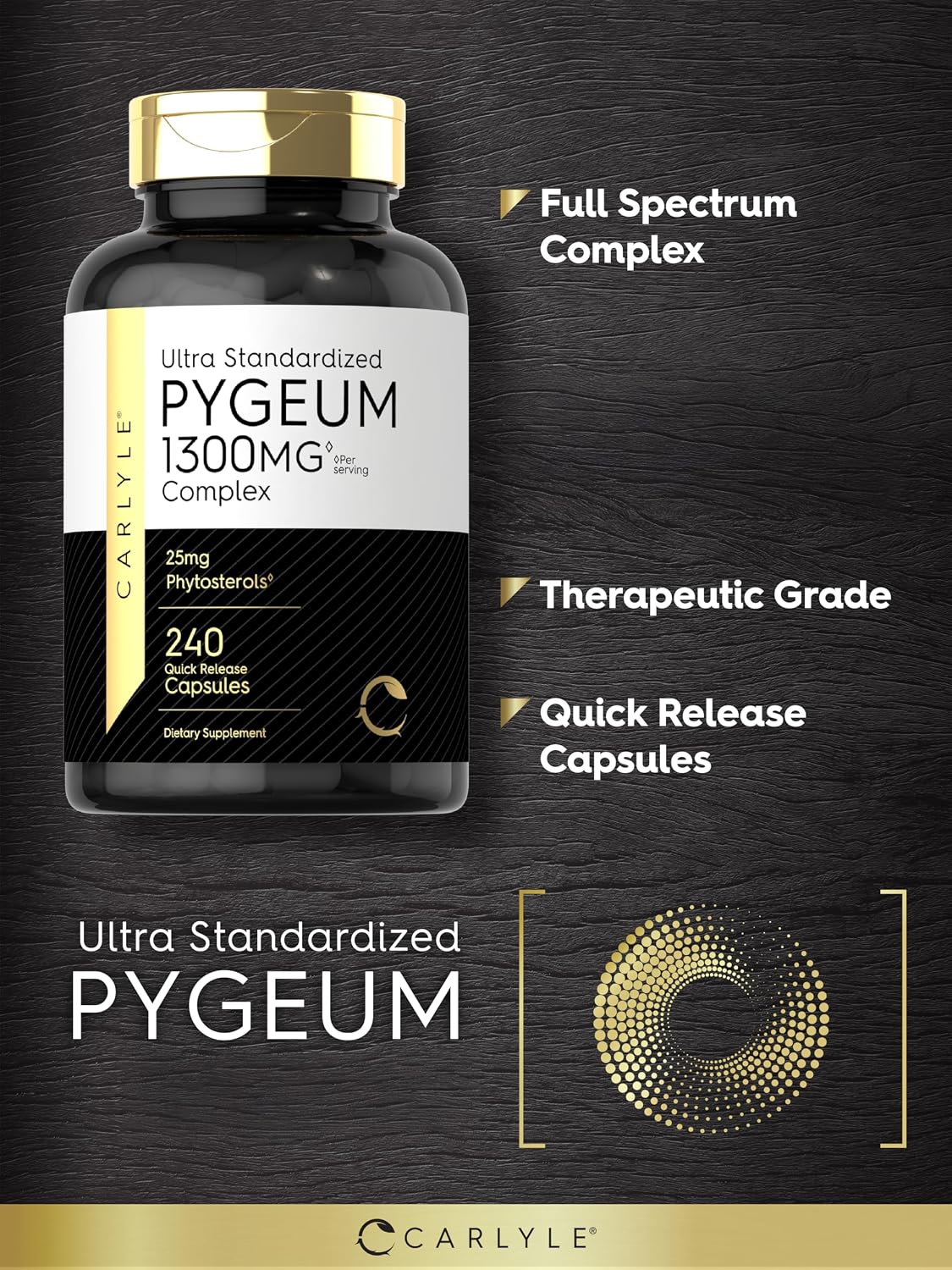 Carlyle Pygeum Supplement | 240 Capsules | with Africanum Bark Extract