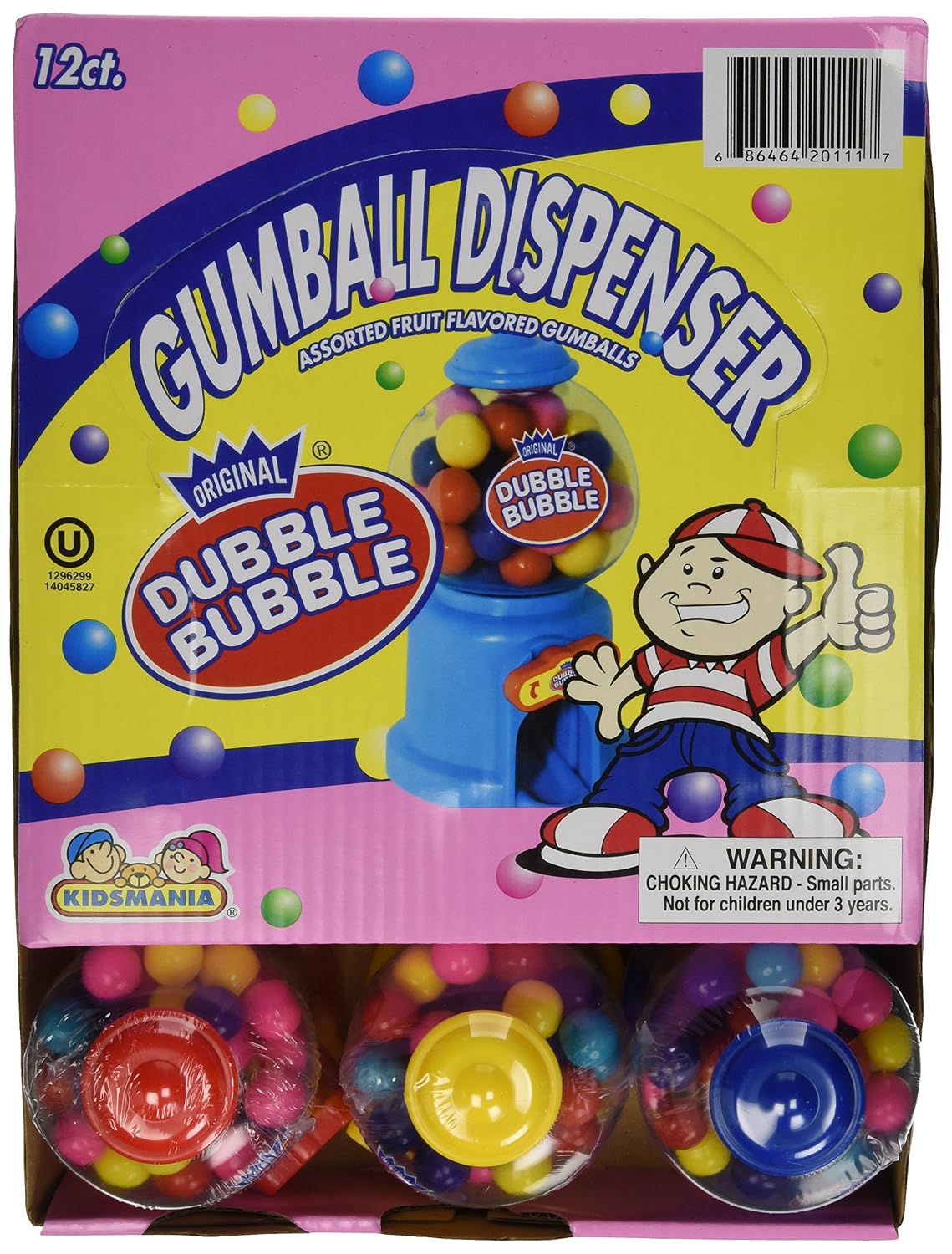 Dubble Bubble Mini Dispenser 12 Pack-1.41 OZ. (40g)