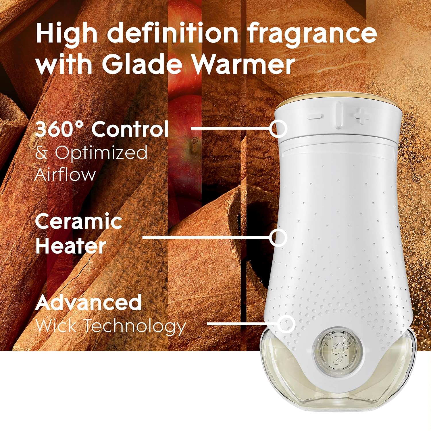 Glade PlugIns Refills Air Freshener, Scented and Essential Oils for Home and Bathroom, Cashmere Woods, 2.01 Fl Oz, 3 Count