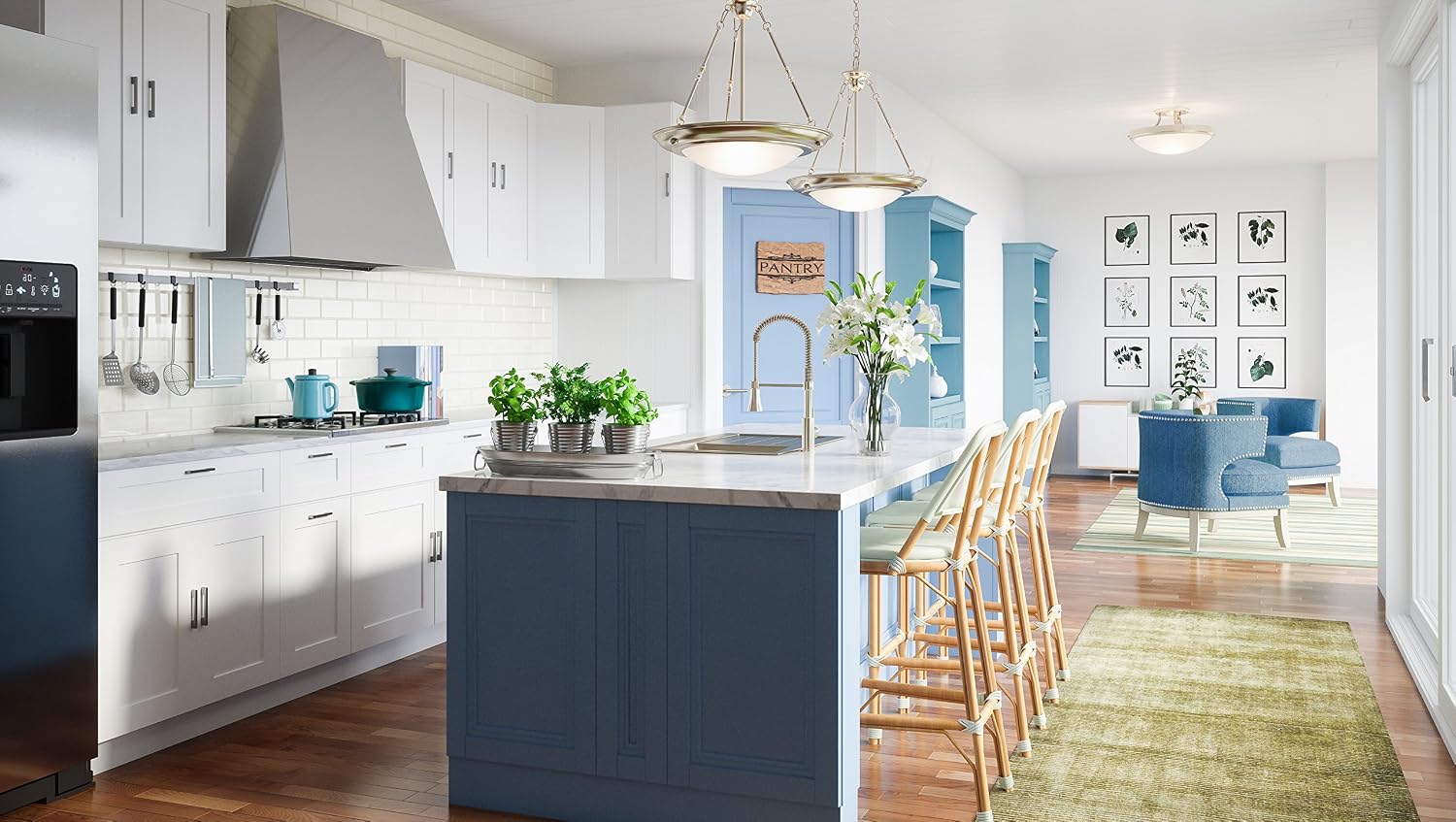 Brookings Shaker Unassembled Base Kitchen Cabinet B18, 18 W x 24 D x 34.5 H, Painted White with Sherwin Williams®, Solid Wood – Design House, 561340 | Adjustable Shelves, Adjustable Hinges, Floor Mount, Contemporary/Modern, Wood, Kitchen, 561340