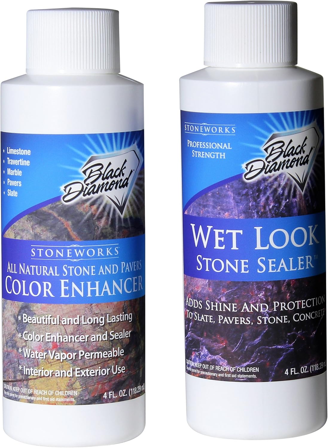 Color Enhancer Sealer for All-Natural Stone and Pavers. Marble, Travertine, Limestone, Granite, Slate, Concrete, Grout, Brick, Block. (1 Gallon)