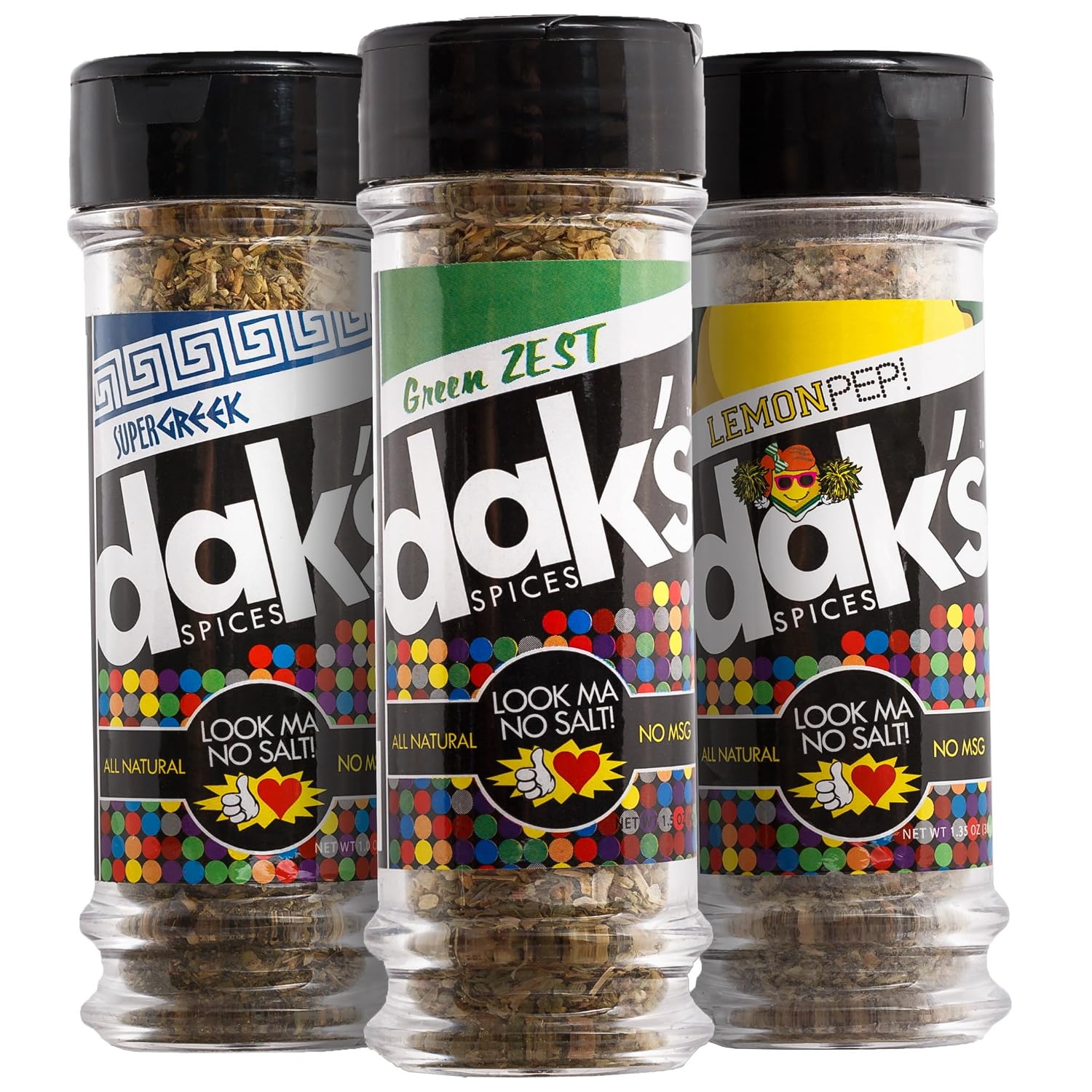 DAK's Spices Lean Green Trio Spice Blend Set | 100% Salt Free Spices | Premium & Healthy Seasoning | MSG Free, Preservative Free