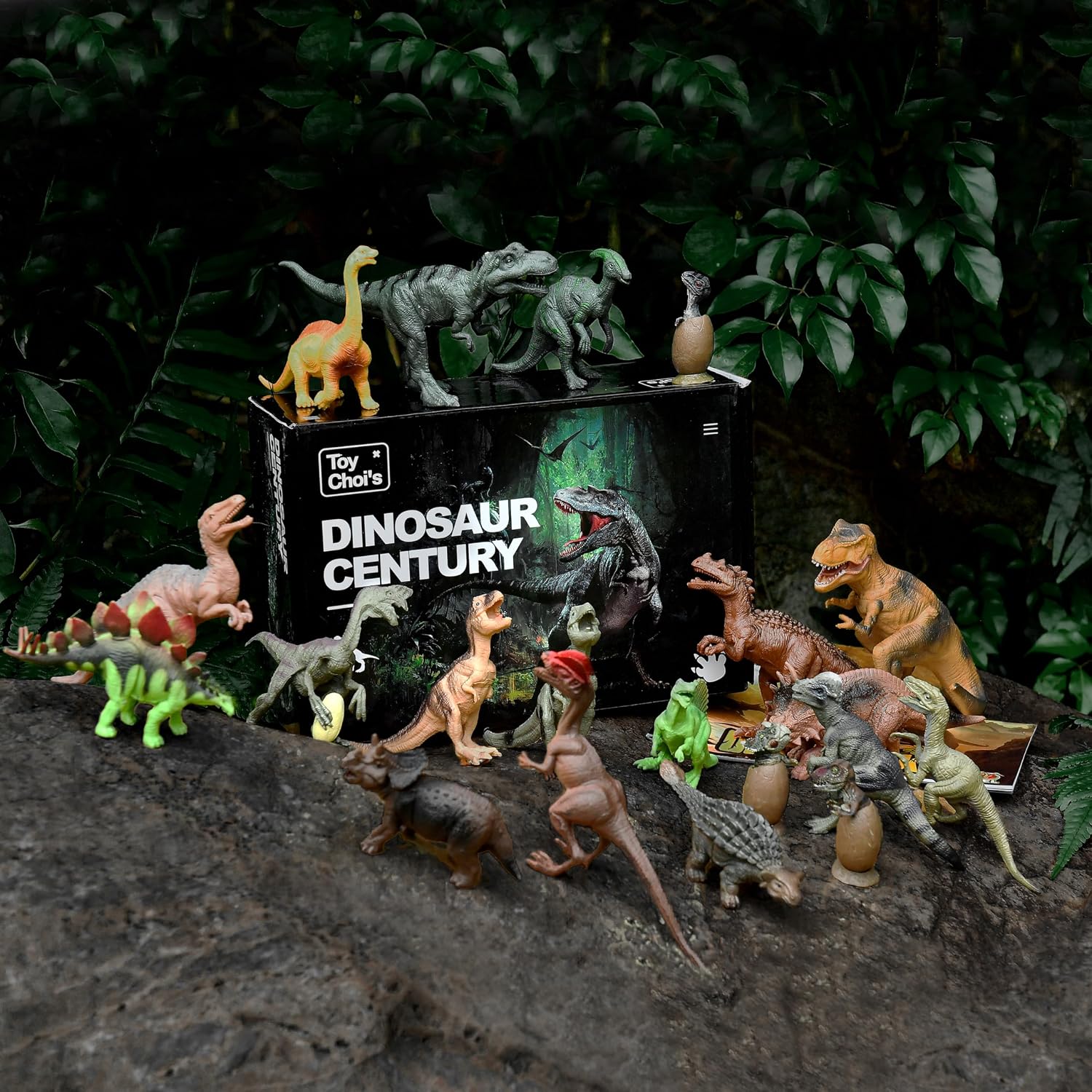 20 Packs Dinosaur Toys for Kids, Toy for 3 4 5 6 7 8 9 10+ Year Old Boys | Toddler Toy, Plastic Dinosaur Figures with Educational Book