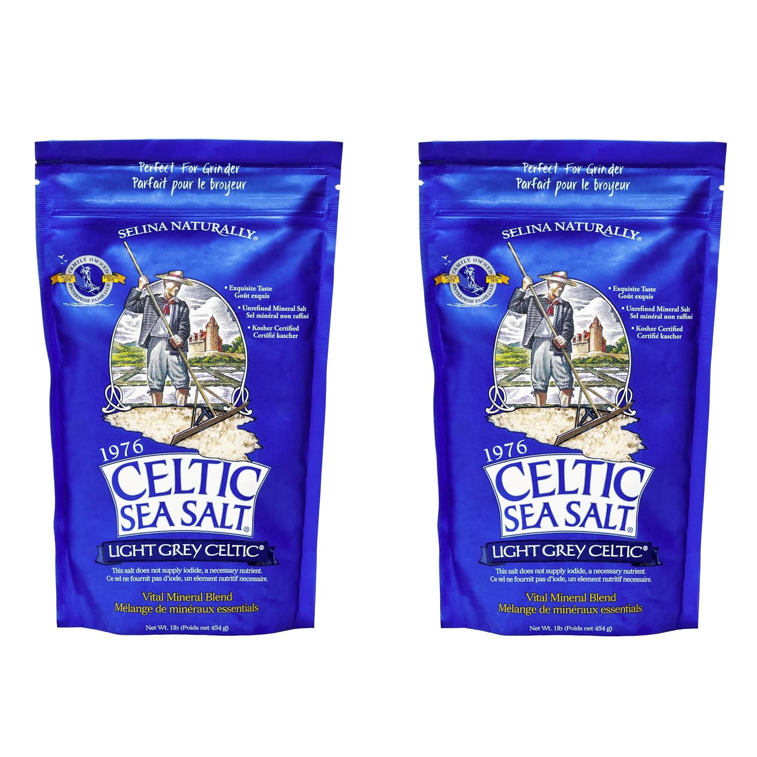 Celtic Sea Salt Light Grey Coarse, Unrefined Mineral Salt, Bulk 5 lb | Bulk coarse crystals with 70+ trace minerals for hydration, finishing, and everyday cooking; hand-harvested, lab tested