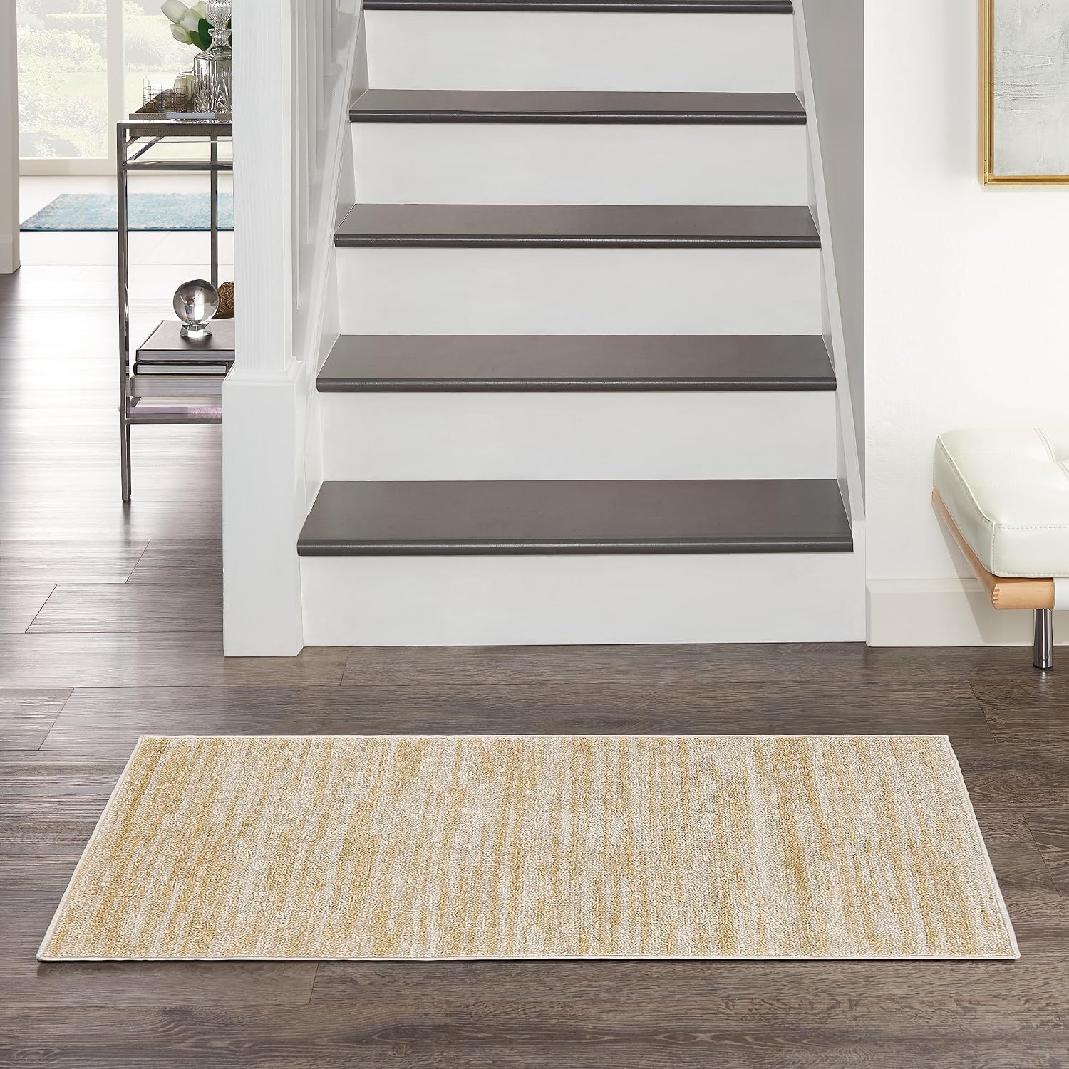 Nourison Home Essentials Indoor Outdoor Area Rug, Ivory Beige, 7' x 10'