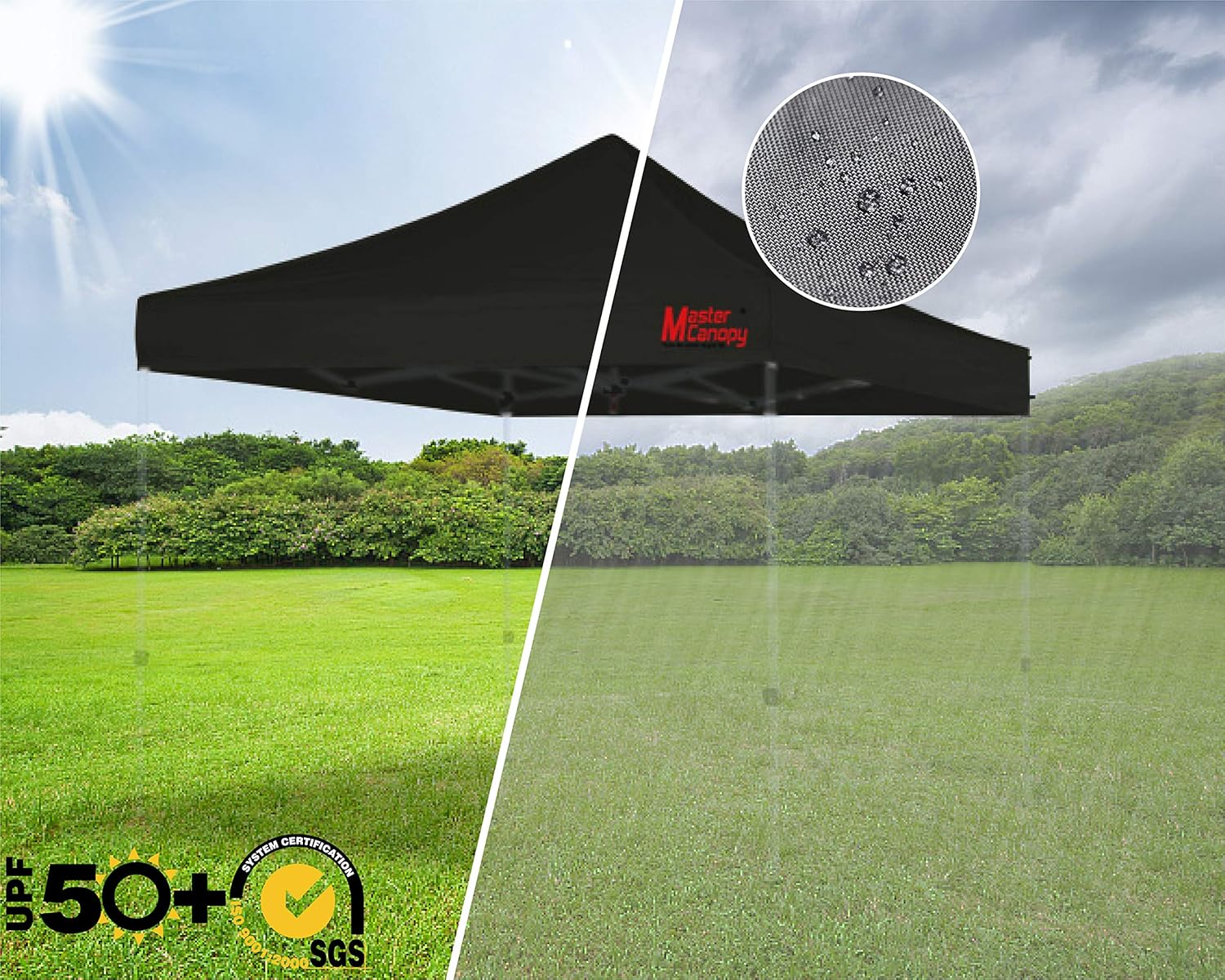 MASTERCANOPY 10x10 Replacement Pop Up Canopy Top for Kingkong Frame Gray