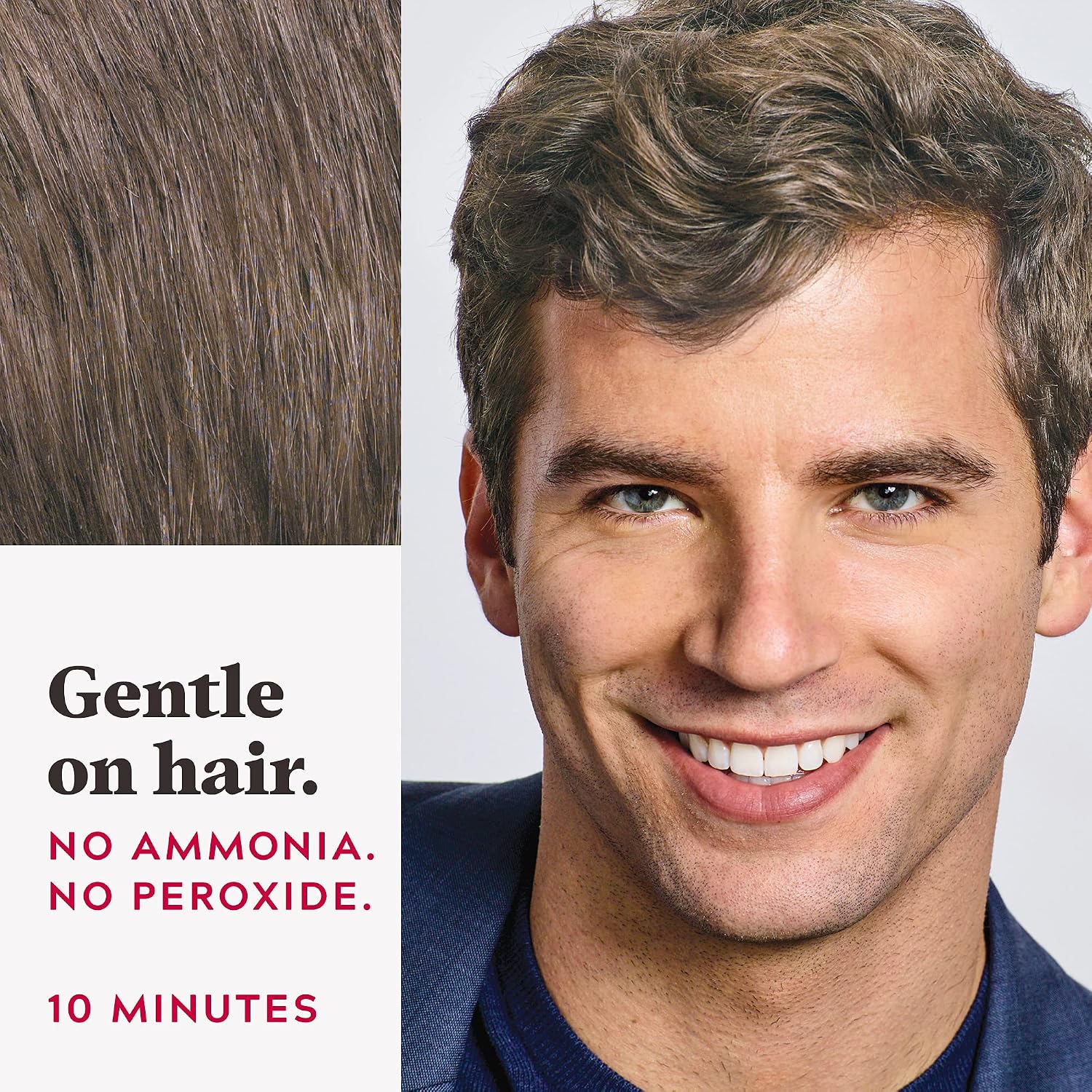 JUST FOR MEN Easy Comb-In Color, No-Mix, Light-Medium Brown A-30 (1 Pack) | Easy Comb-In Color light-medium brown no-mix formula instantly combs away gray. Targeted gray coverage. Easy application.