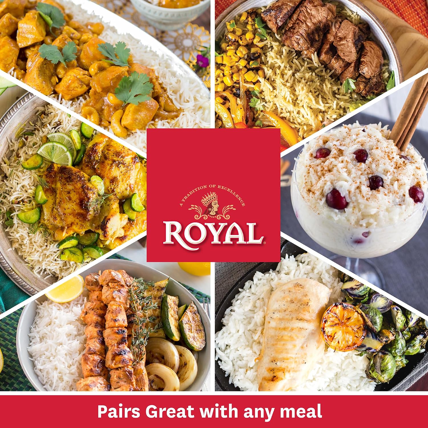 Authentic Royal - Naturally Aged Long Grain Indian White Basmati Rice - 20 Pound