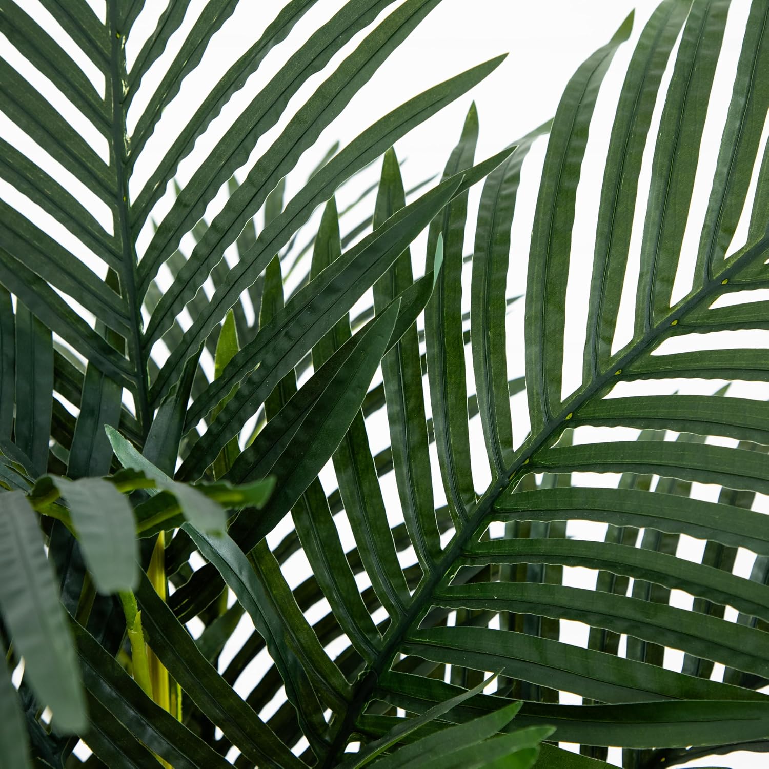 Nearly Natural 4 ft Artificial Golden Cane Palm Tree with Nursery Pot | Double-Stalk, Lush Realistic Foliage, Indoor Faux Palm Plant, Living Room Decor, Perfect Tropical Decoration