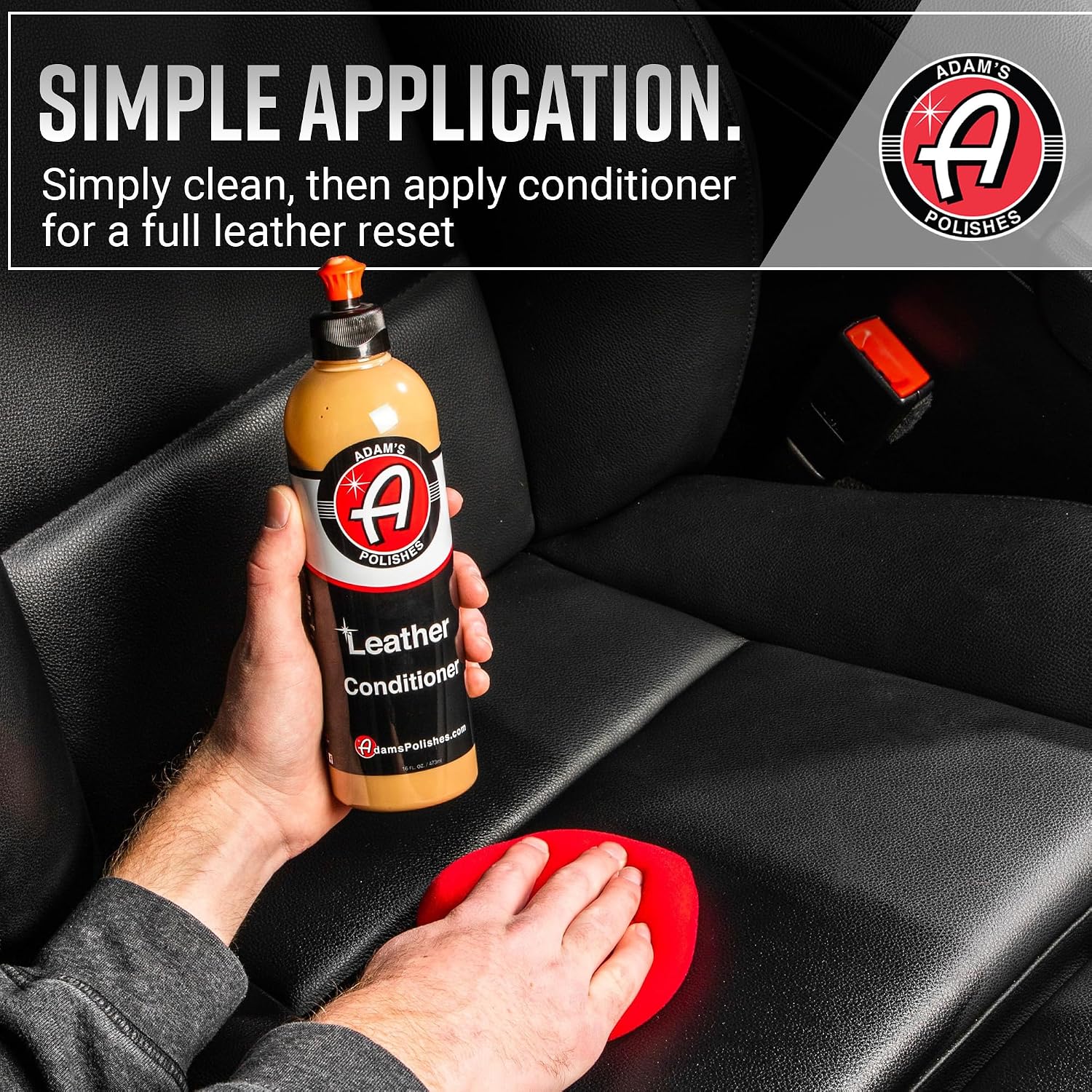 Adam's Polishes Leather Care Kit - Leather Cleaner & Conditioner Car Cleaning Supplies | UV Protection for Interior Accessories Steering Wheel Seat