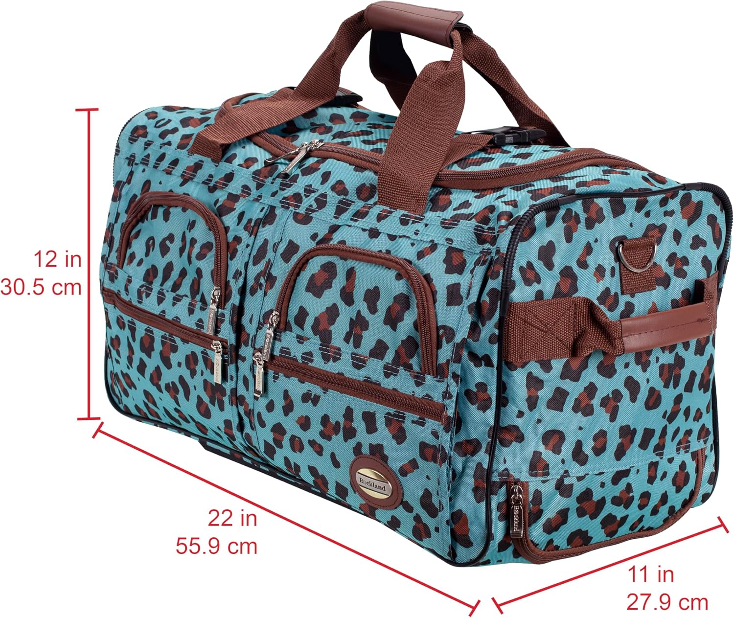 Rockland Rolling Duffel Bag, Black, 22"