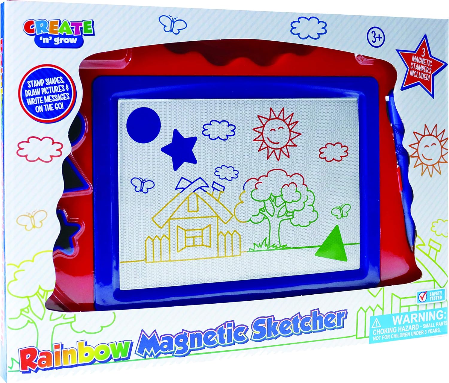 Lollipop PAW Patrol Magnetic Drawing Board with Stylus and 3 Stamps, for Girls or Boys (Pink)…