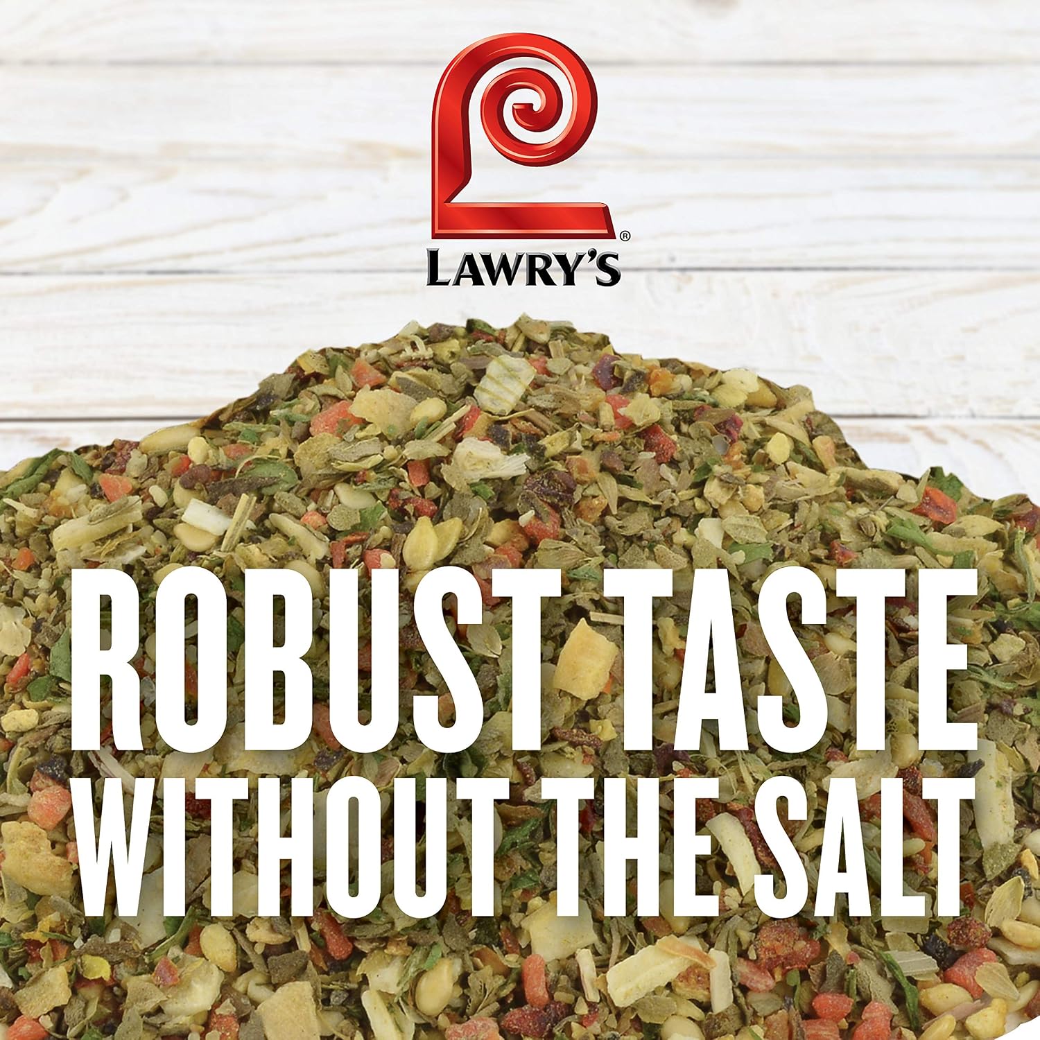 Lawry's Salt Free 17 Seasoning, 10 oz - One 10 Ounce Container of 17 Seasoning Spice Blend Including Toasted Sesame Seeds, Turmeric, Basil and Red Bell Pepper for Seafood Poultry and Beef