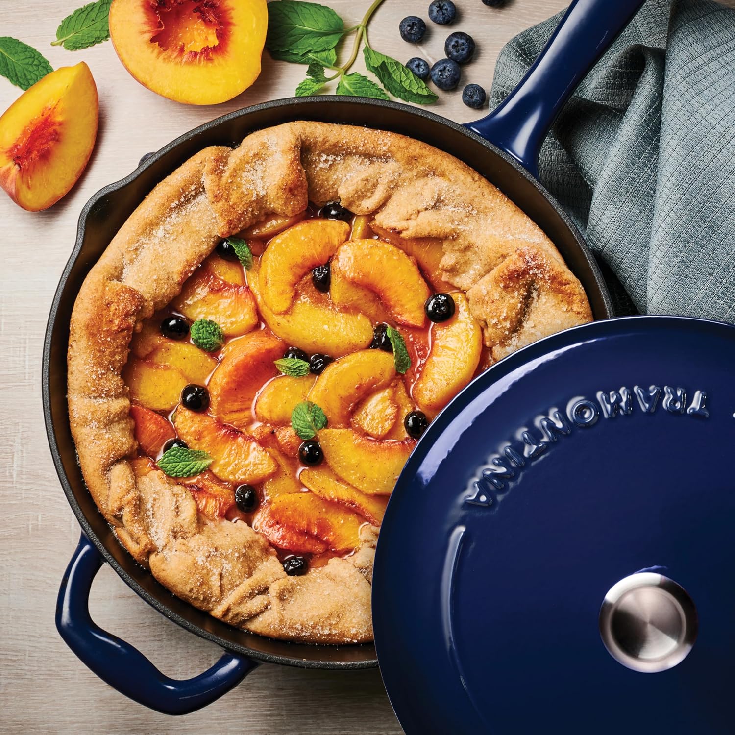Tramontina Bestow Enameled Cast Iron 10-Inch Skillet, Blue | Perfect Pan for Frying, Searing, and Oven-to-Table Cooking