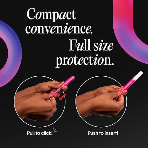 U by Kotex Click Compact Tampons, Regular/Super, Unscented, 45 Count