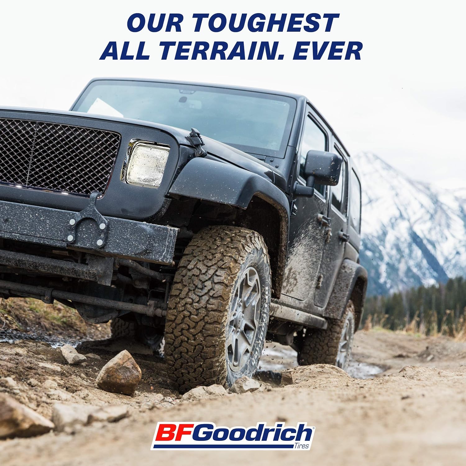 BFGoodrich All Terrain T/A KO2 Radial Car Tire for Light Trucks, SUVs, and Crossovers, LT265/70R16/E 121/118S | Light Truck All Terrain All Weather Traction 121/118S Rated E (10 Ply) Radial Construction Outlined Raised White Letters Tire
