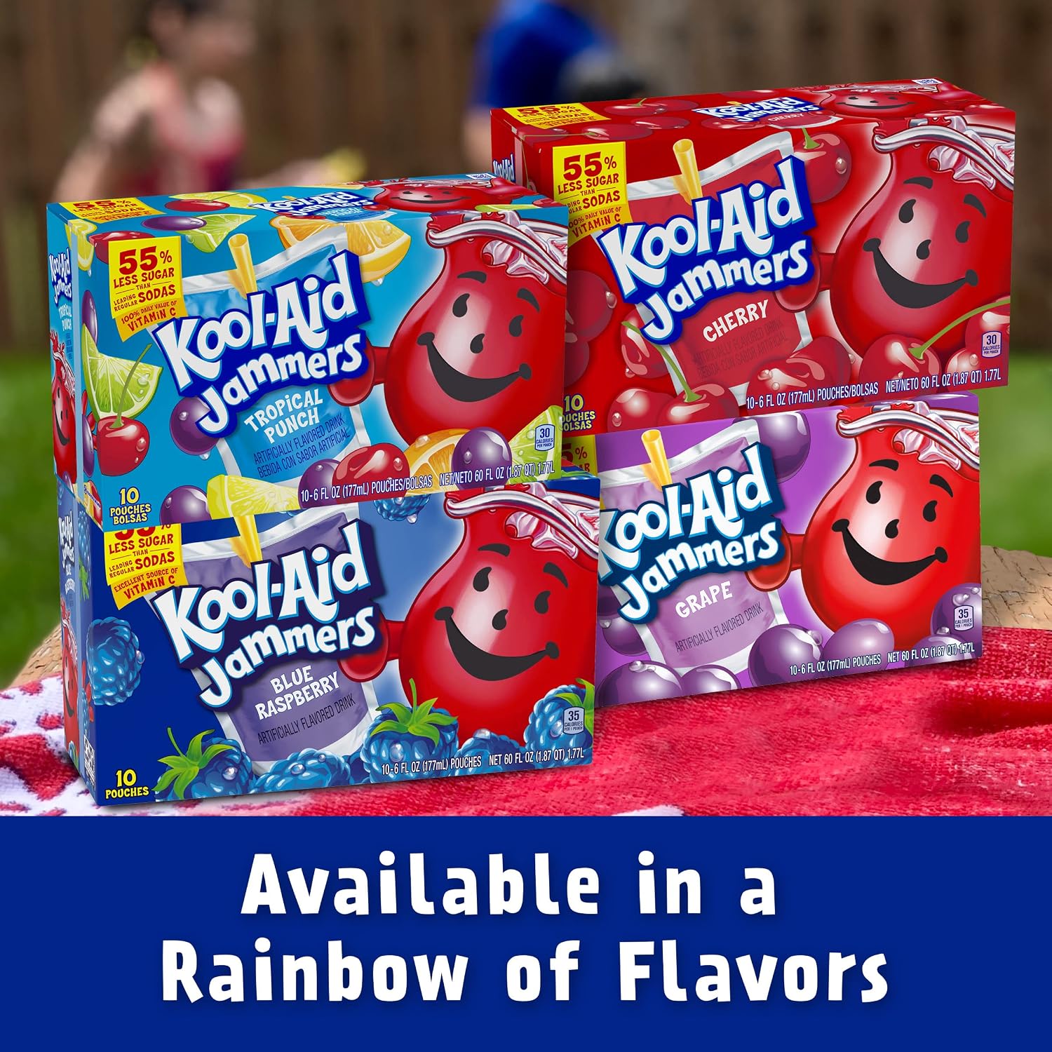 Kool-Aid Juice Drink, 40 ct Pack, Grape Flavored, 4 Boxes of 10 Pouches