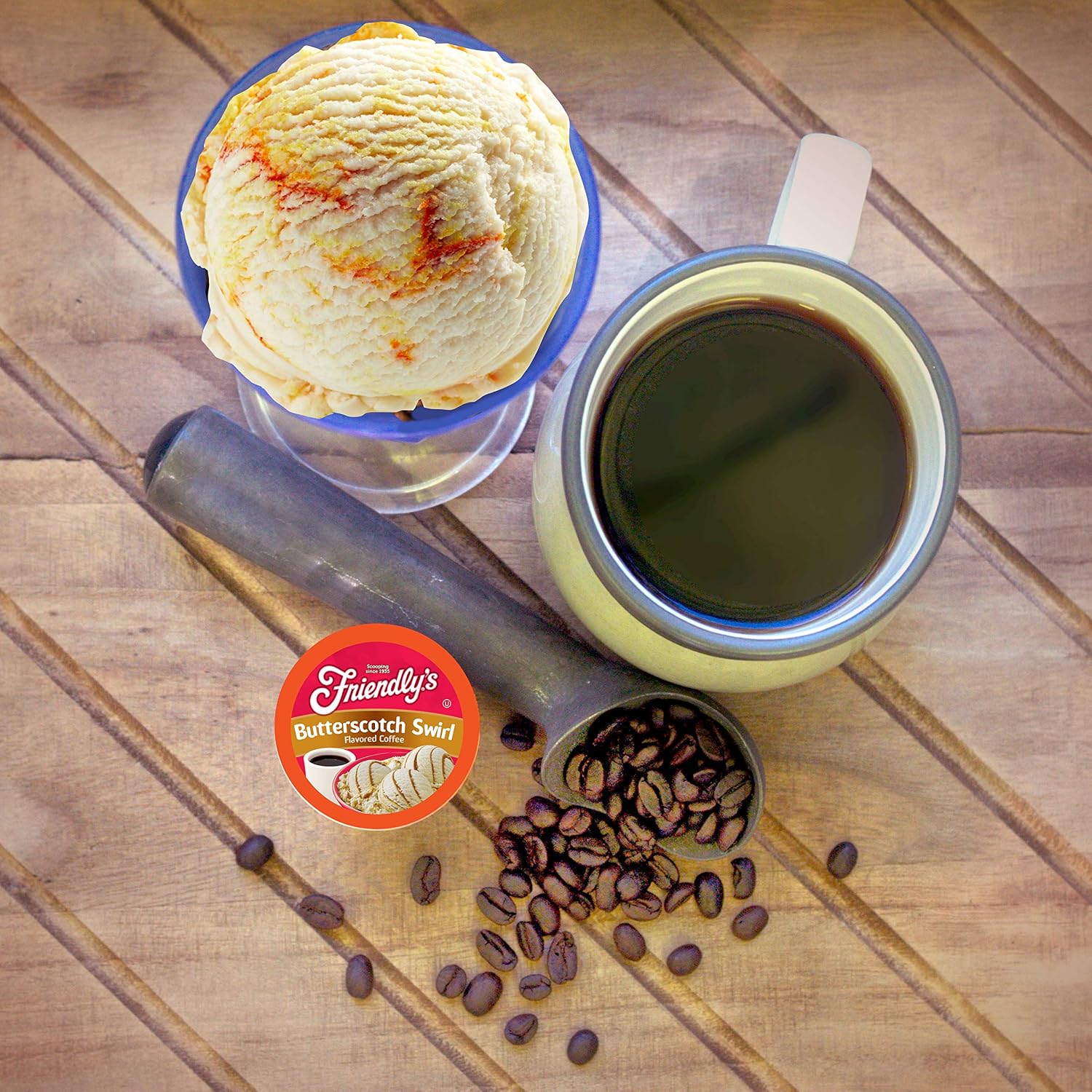 Friendly's Chocolate Mint Ice Cream Flavored Coffee Pods for Keurig K Cup Brewers, Mint Chocolate Chip, 40 Count (Pack of 1)